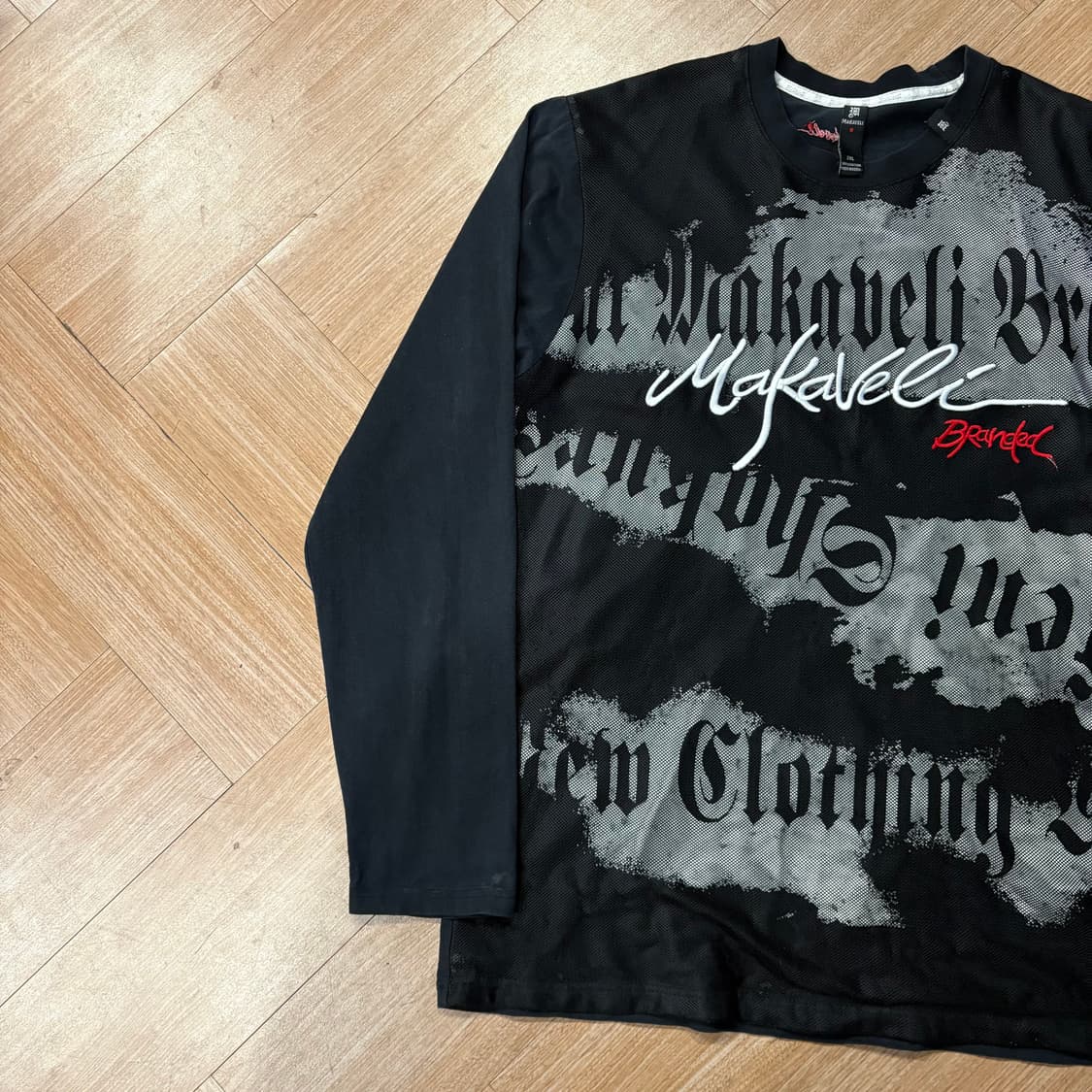 투팍 마카벨리 코튼&매쉬 믹스 롱슬리브 티셔츠 상품이미지3