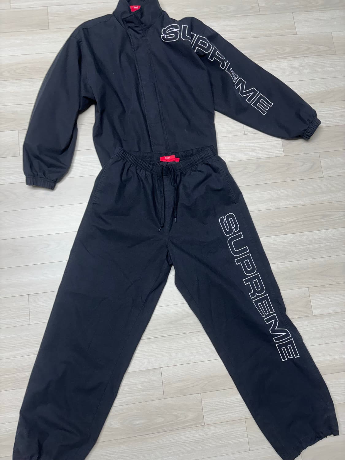슈프림 스펠아웃 자수 립스탑 트랙자켓 + 트랙팬츠 일괄판매 상품이미지1