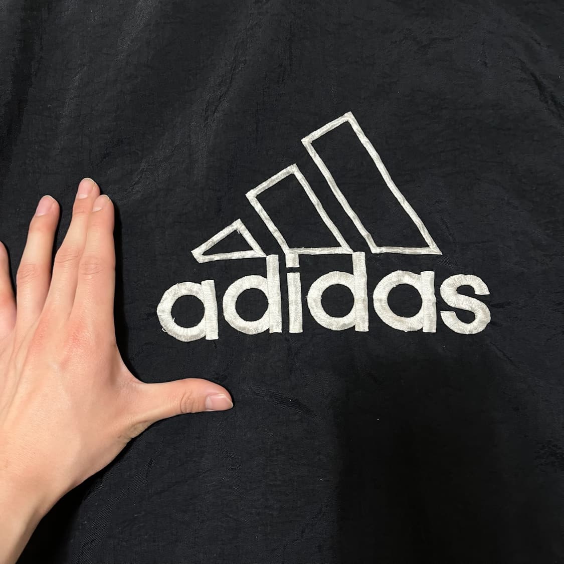 아디다스 올드스쿨 빅로고 후드 바람막이 자켓 XL/105  상품이미지2