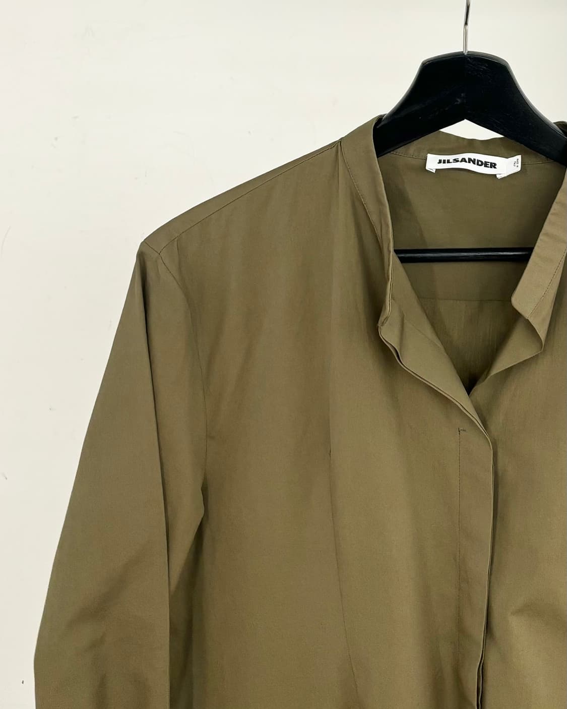 질샌더 카키 셔링 랩 셔츠 상품이미지3