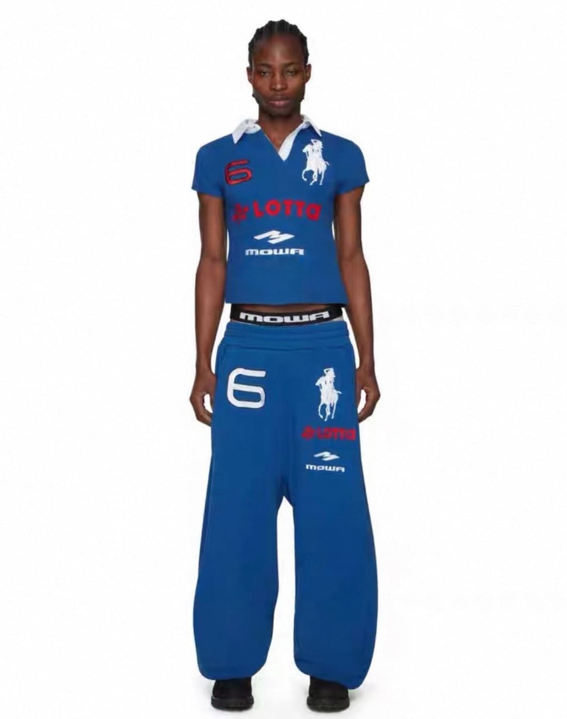 Mowalola 모와로라 스웻 조거 팬츠 블루 상품이미지2