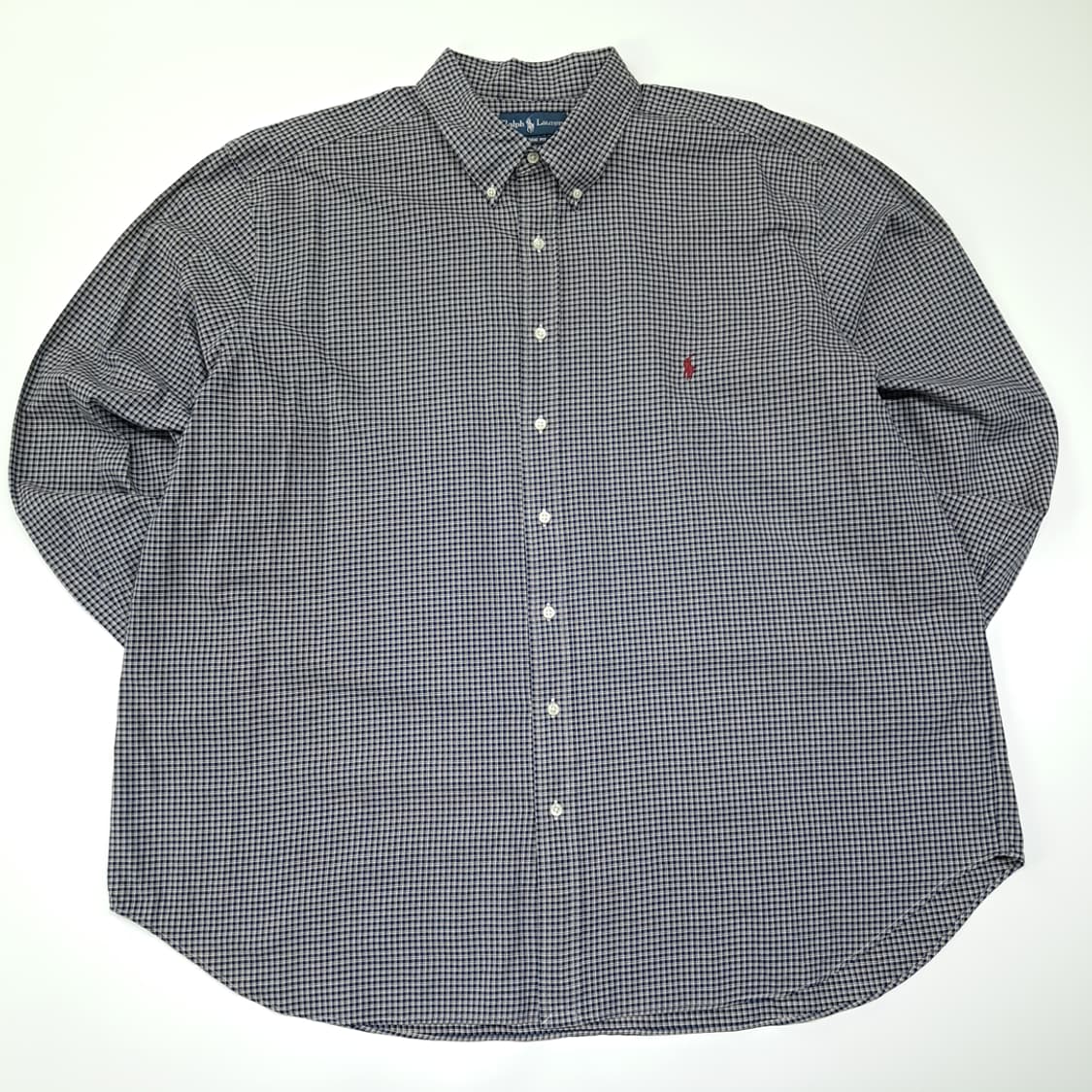 CL258 3XB 폴로 00s 레드포니 네이비브라운 마이크로체크 셔츠  상품이미지1