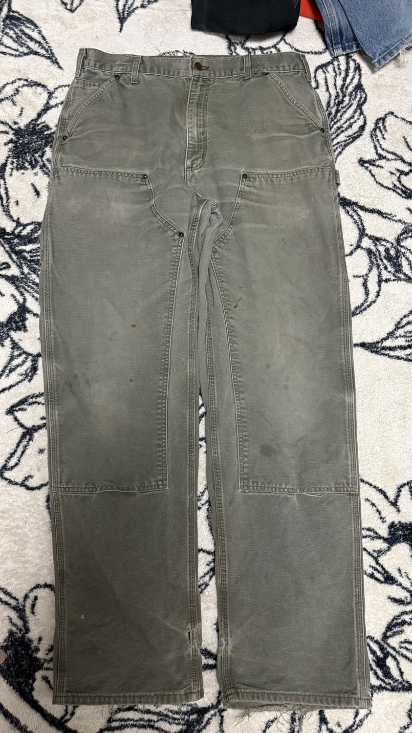 (33) 00s 빈티지 칼하트 더블니 모스그린 상품이미지1