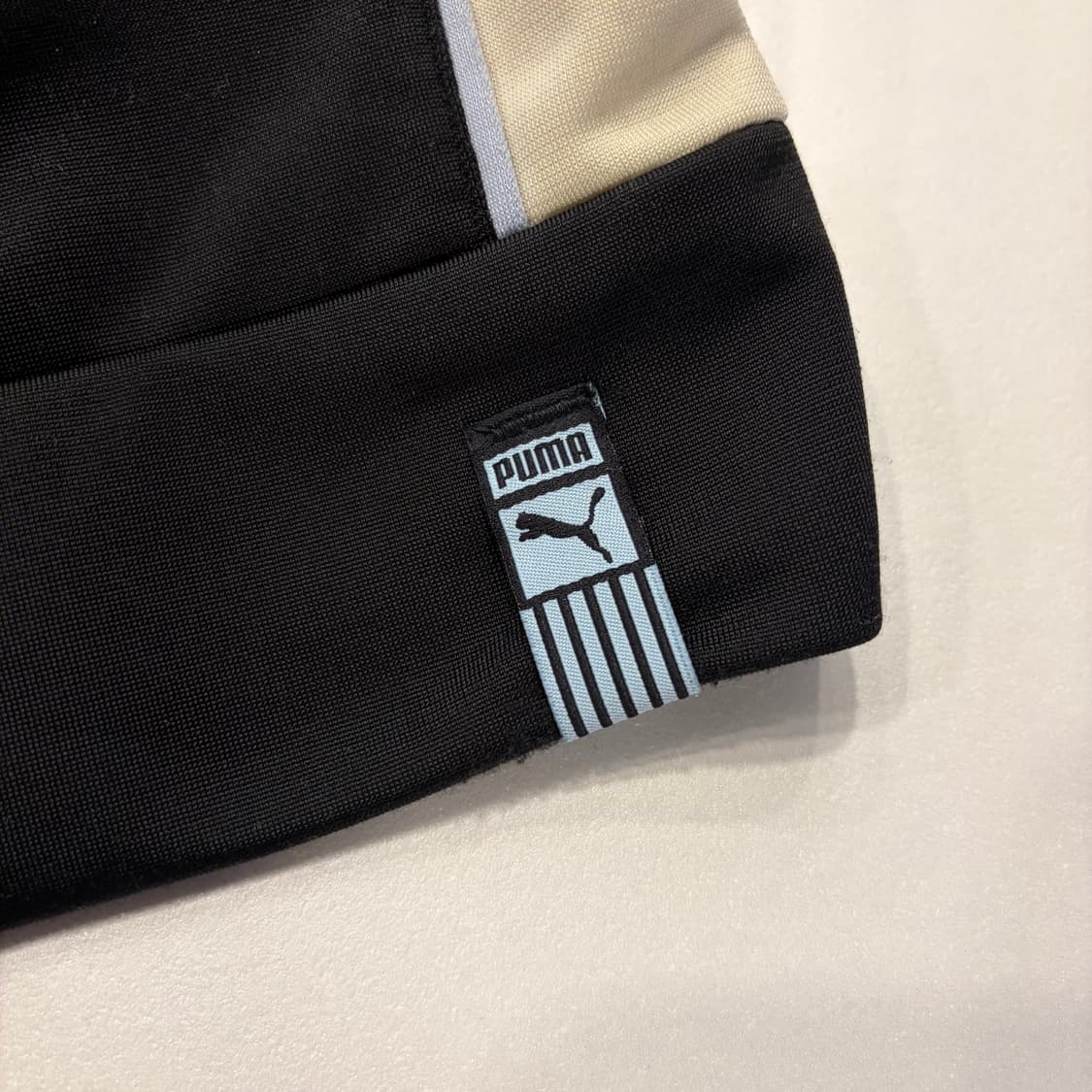 [M] 푸마 PUMA 빅로고 블랙/아이보리 트랙 자켓 져지 C500 상품이미지5