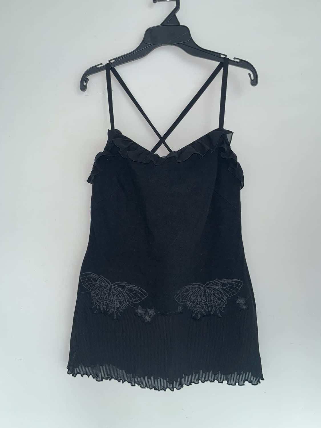 히스테릭 글래머 아카이브 버터플라이 자수 프릴 캐미솔 슬립 탑 상품이미지2