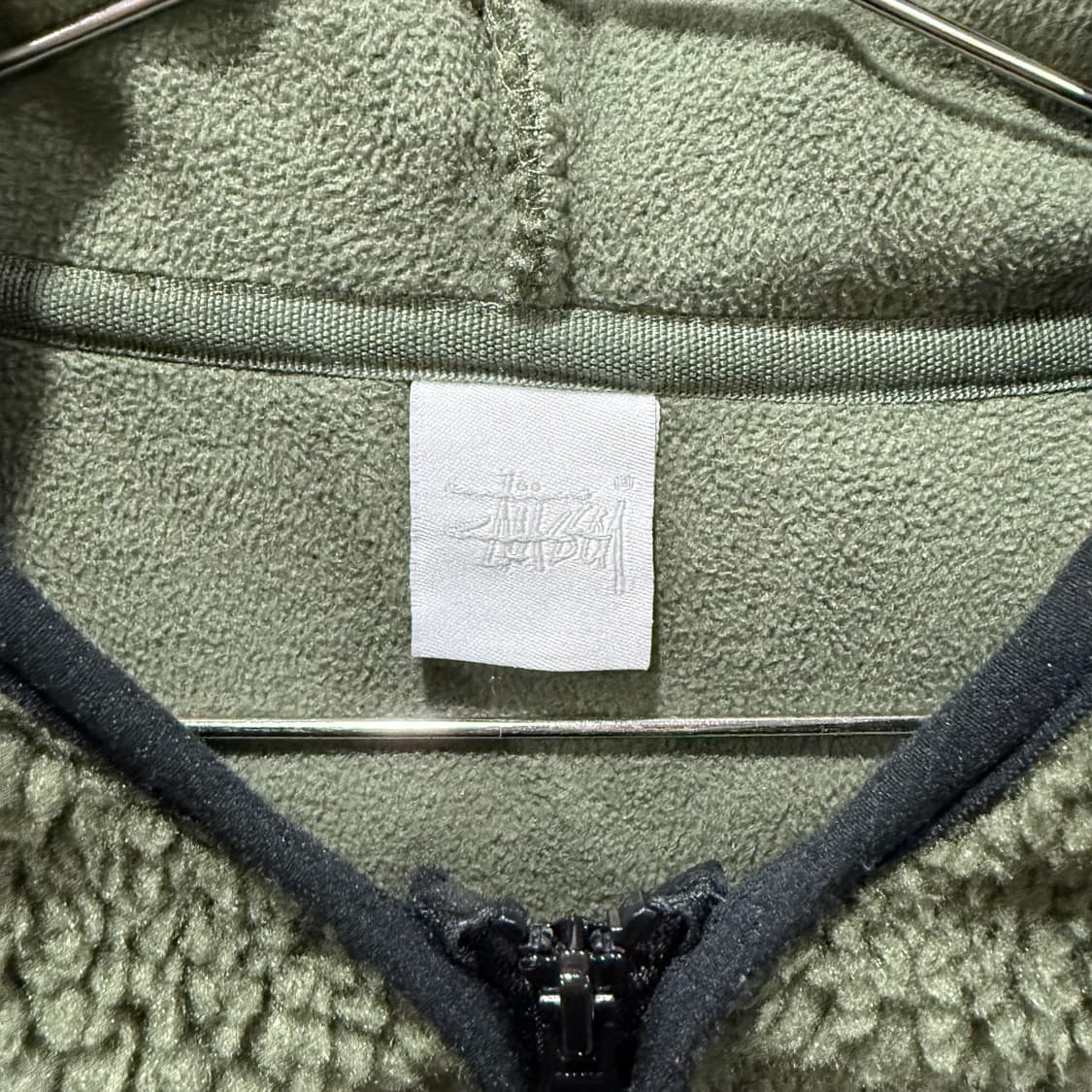 L 스투시 Stussy 후리스 플리스 후드 집업 자켓 상품이미지3