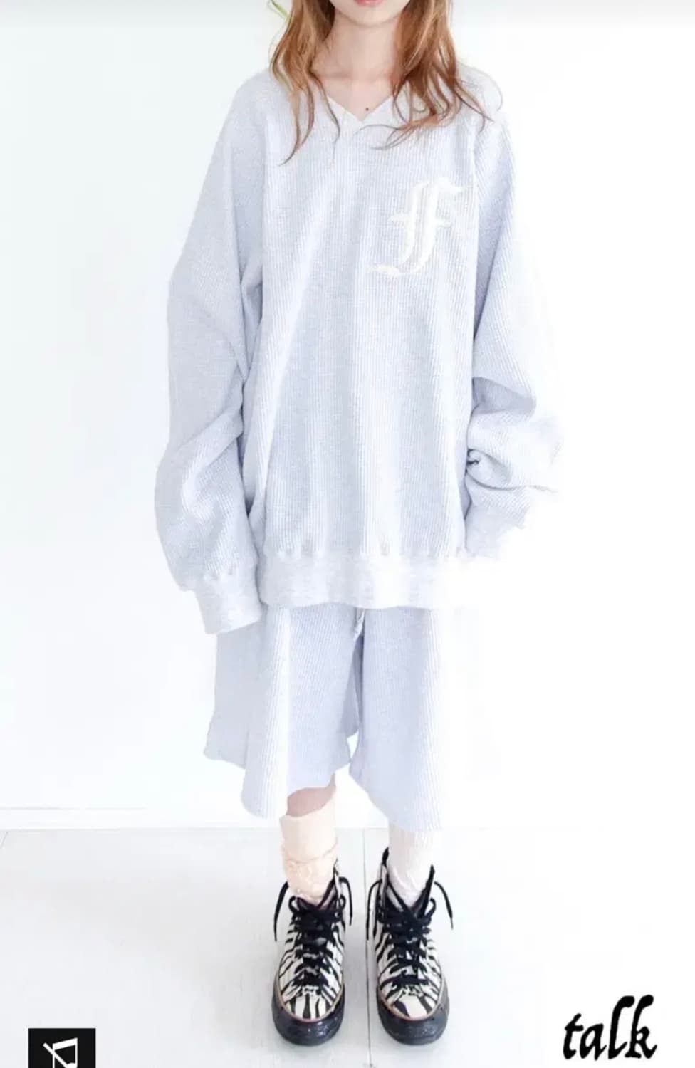 샵페어리 와플 셋업 그레이 상품이미지1