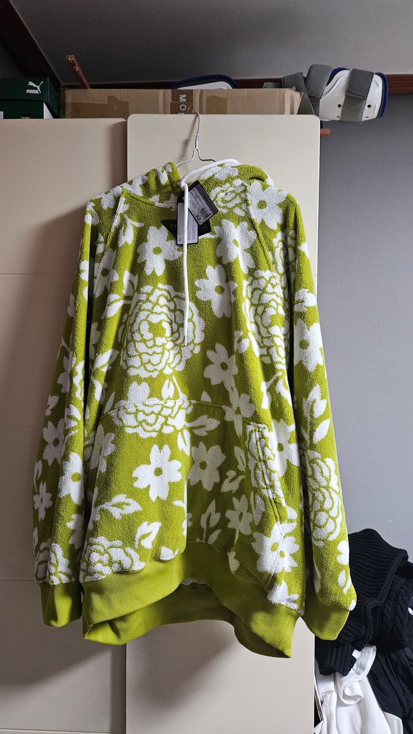 프라다 타올 후드 플로랄 플라워 카키 상품이미지1