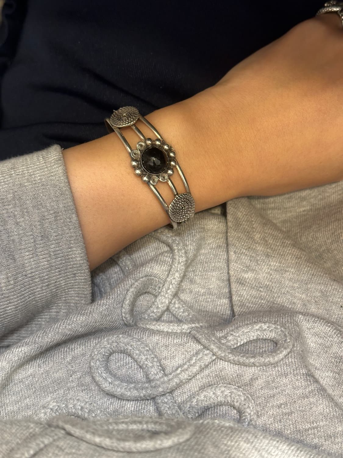 Mexico onyx 925silver bangle 상품이미지5