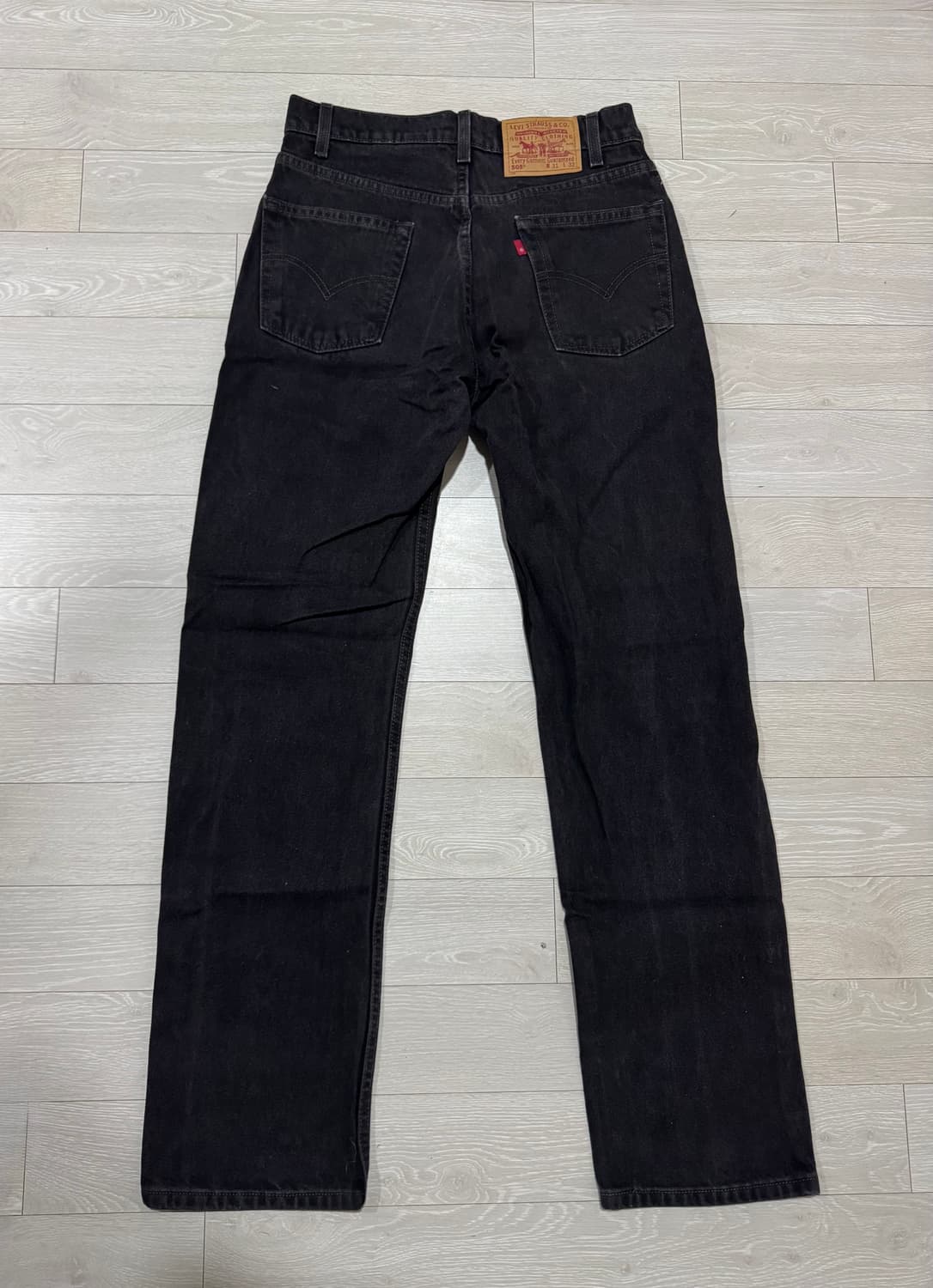 90’s 리바이스 505 흑청 데님 팬츠 상품이미지2
