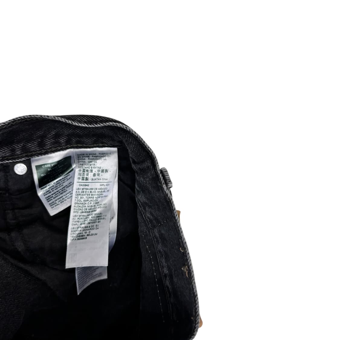 리바이스 하이웨스트 흑청 데님 팬츠 상품이미지4