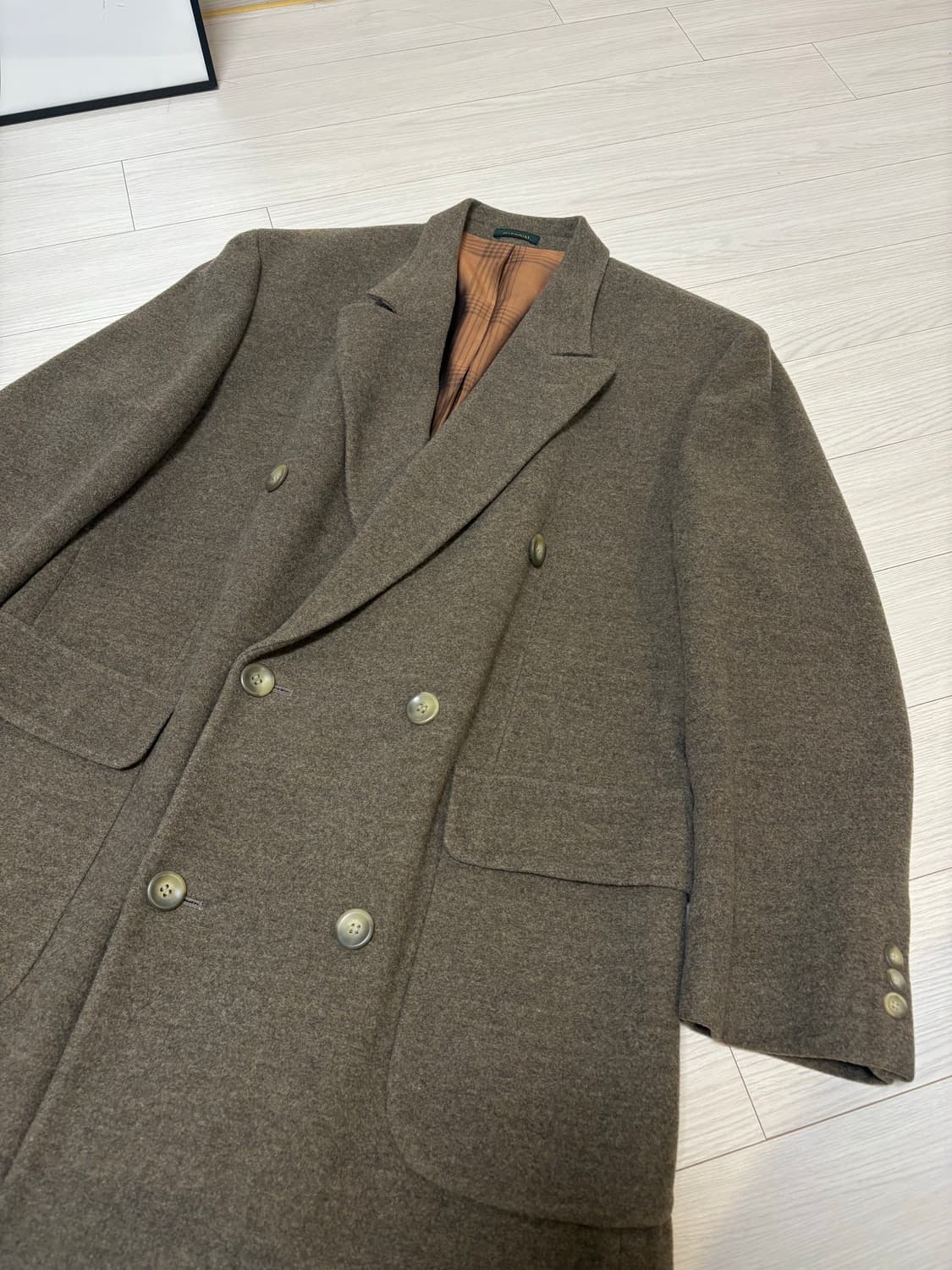 빈티지 롱 베이지 더블 코트 105 사이즈 상품이미지1