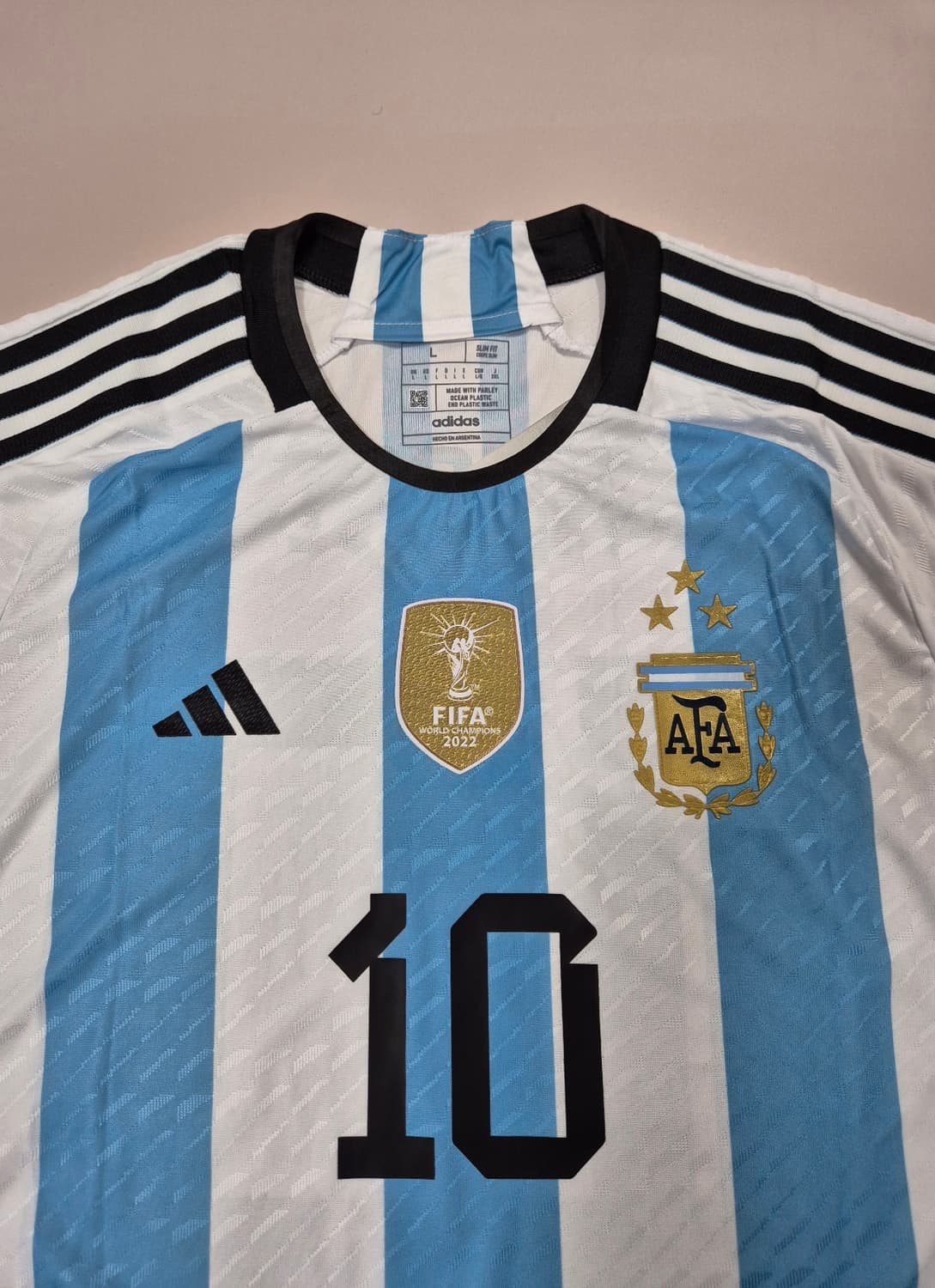 22-24 아르헨티나 월드컵 국대 메시 유니폼 L사이즈 어센틱 버전  상품이미지4
