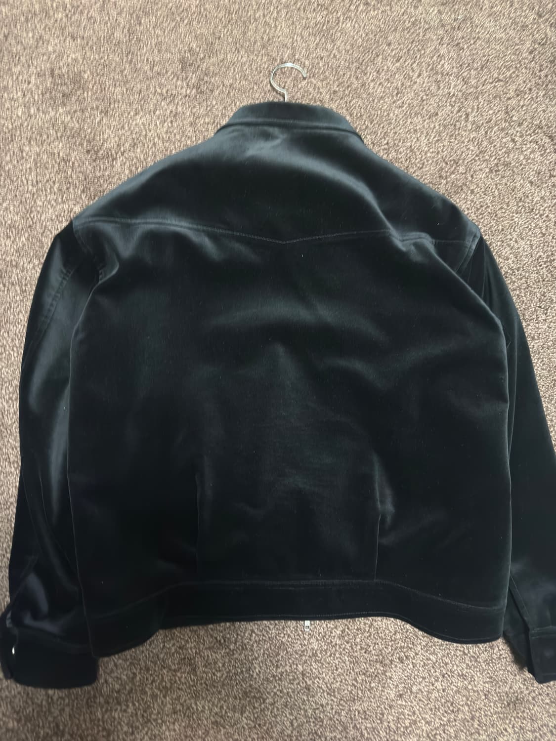 STU 벨벳 집업 자켓 블랙 (L) 상품이미지4