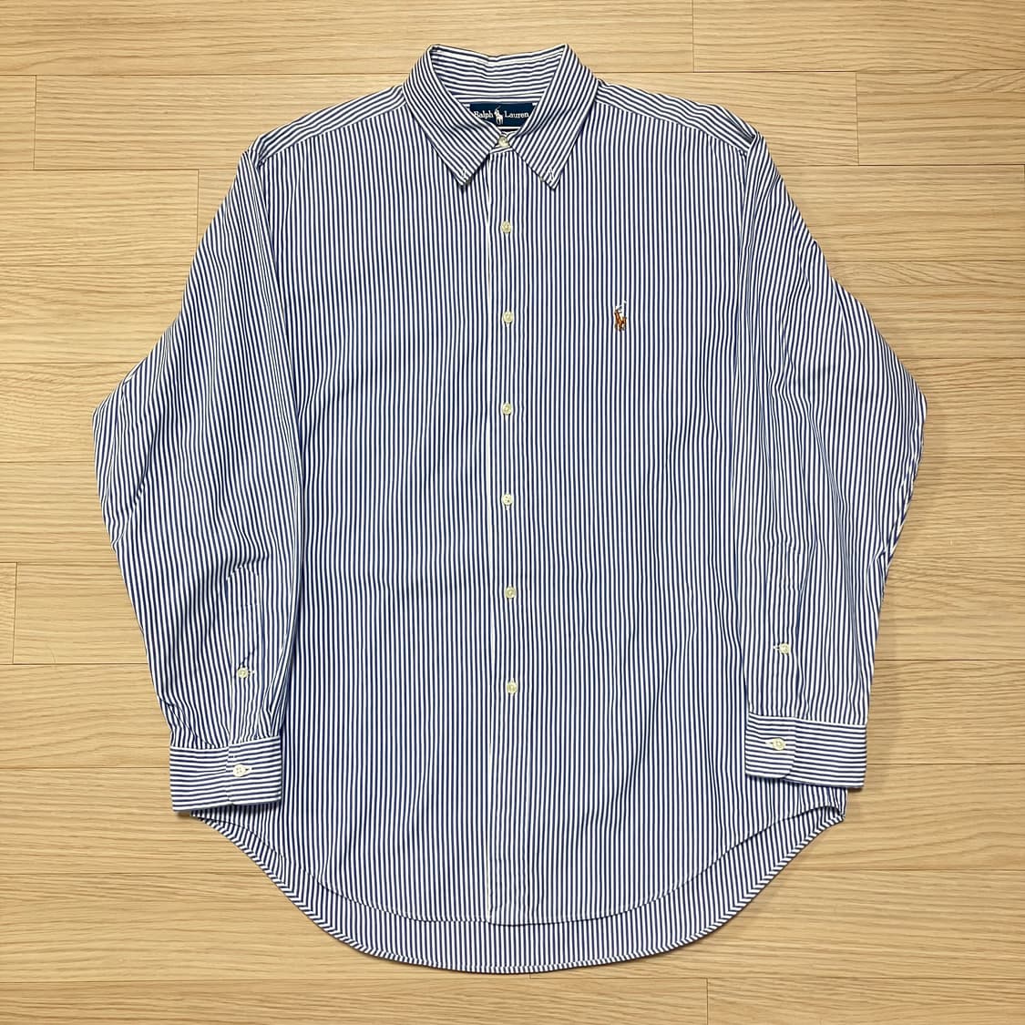 [Polo] 90s 폴로 랄프로렌 옥스포드 스트라이프 셔츠 야머스핏 상품이미지2