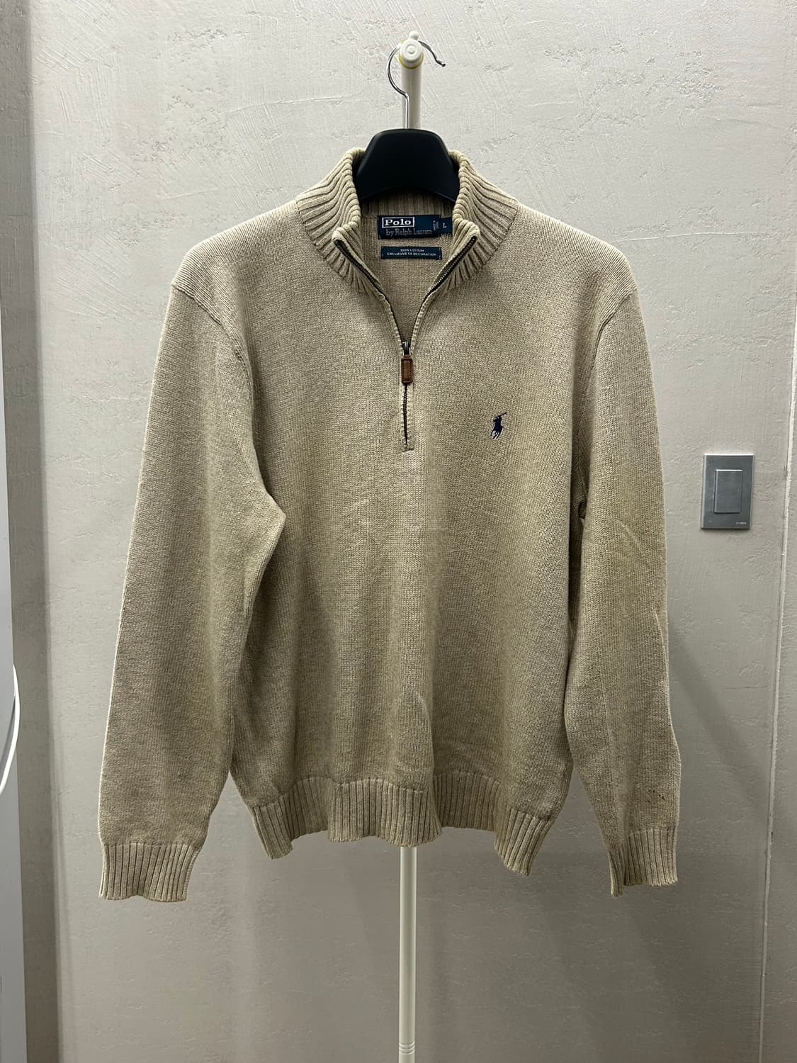 폴로 랄프로렌(Polo) 하프집업 따뜻한 니트 베이지 상품이미지2