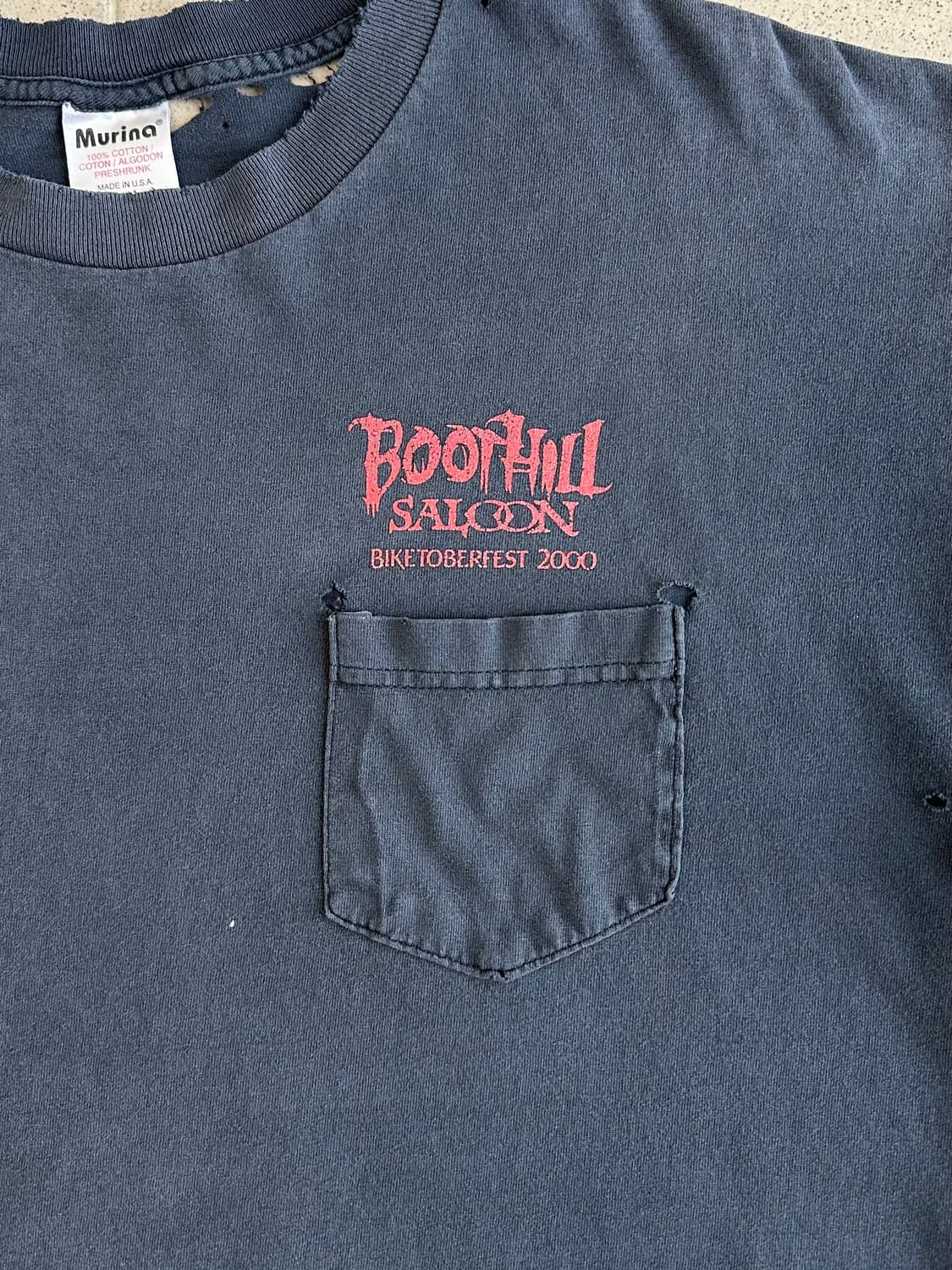 00s 빈티지 바이커 티셔츠 XL 디스트레스드 Boothill saloo 상품이미지6