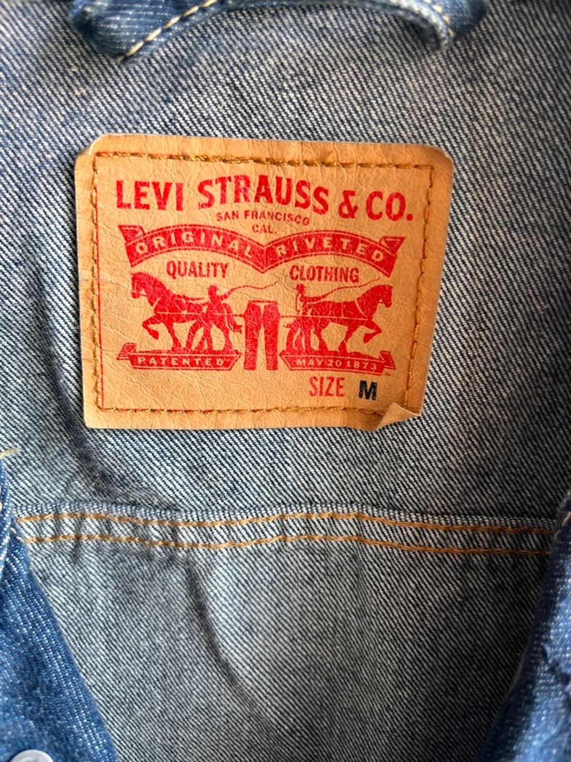 리바이스 데님포켓 청자켓(M) 상품이미지3