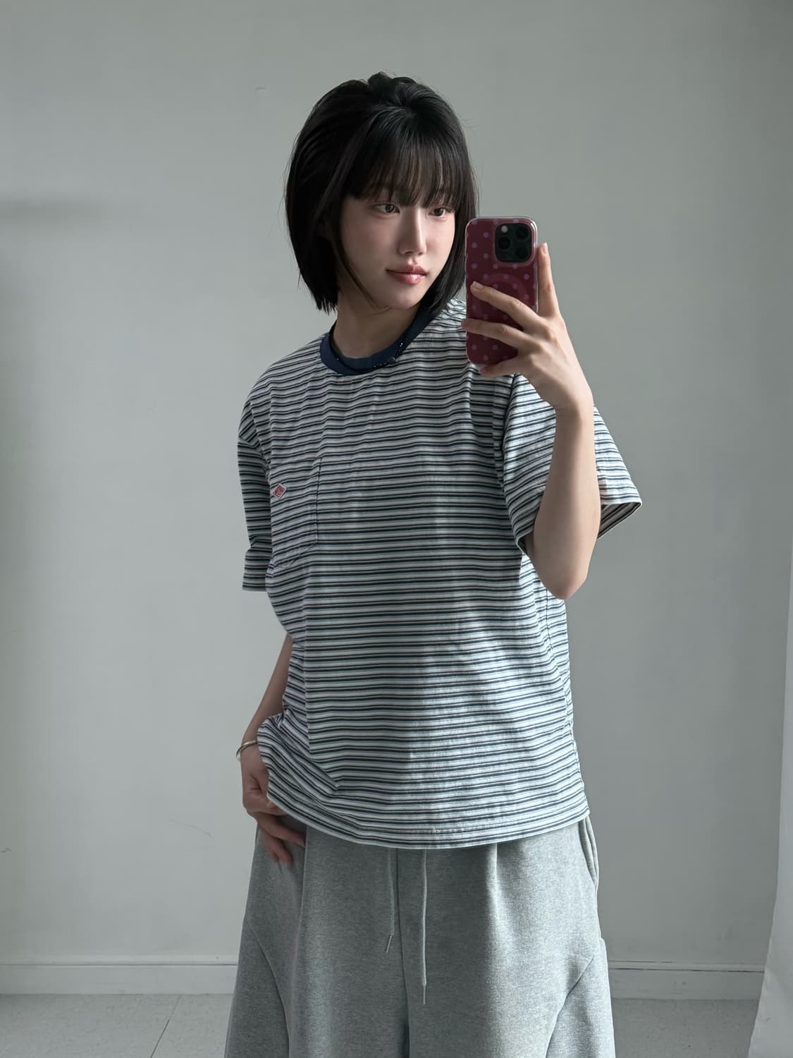 단톤 스트라이프 반팔티 상품이미지2