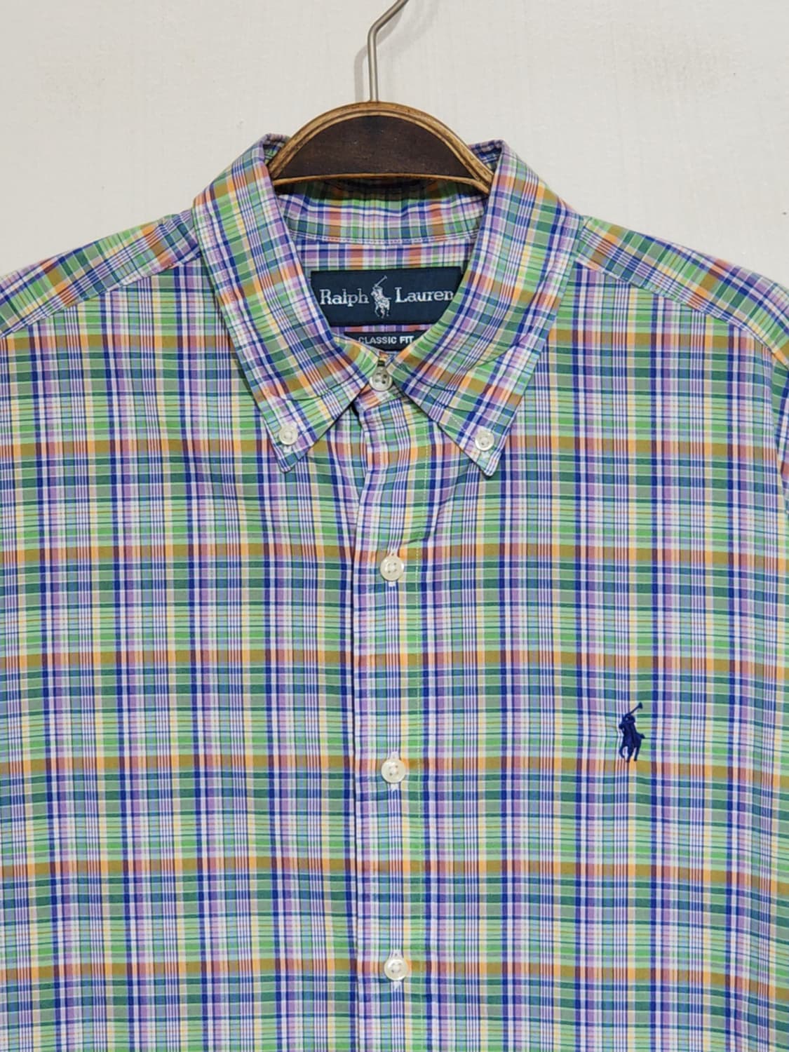 (L) 랄프로렌 폴로 남방 체크 셔츠 로고 캐주얼  상품이미지2