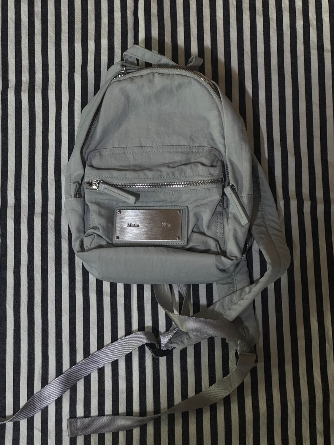 마뗑킴Baby Cargo Allday Backpack Light Grey 상품이미지1