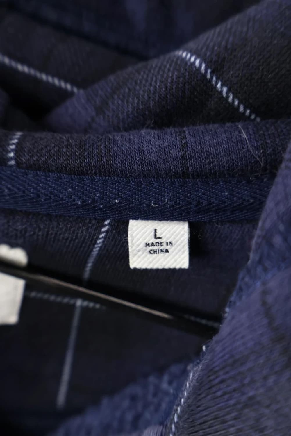 UNIQLO Navy Check Zip Hoodie 상품이미지5