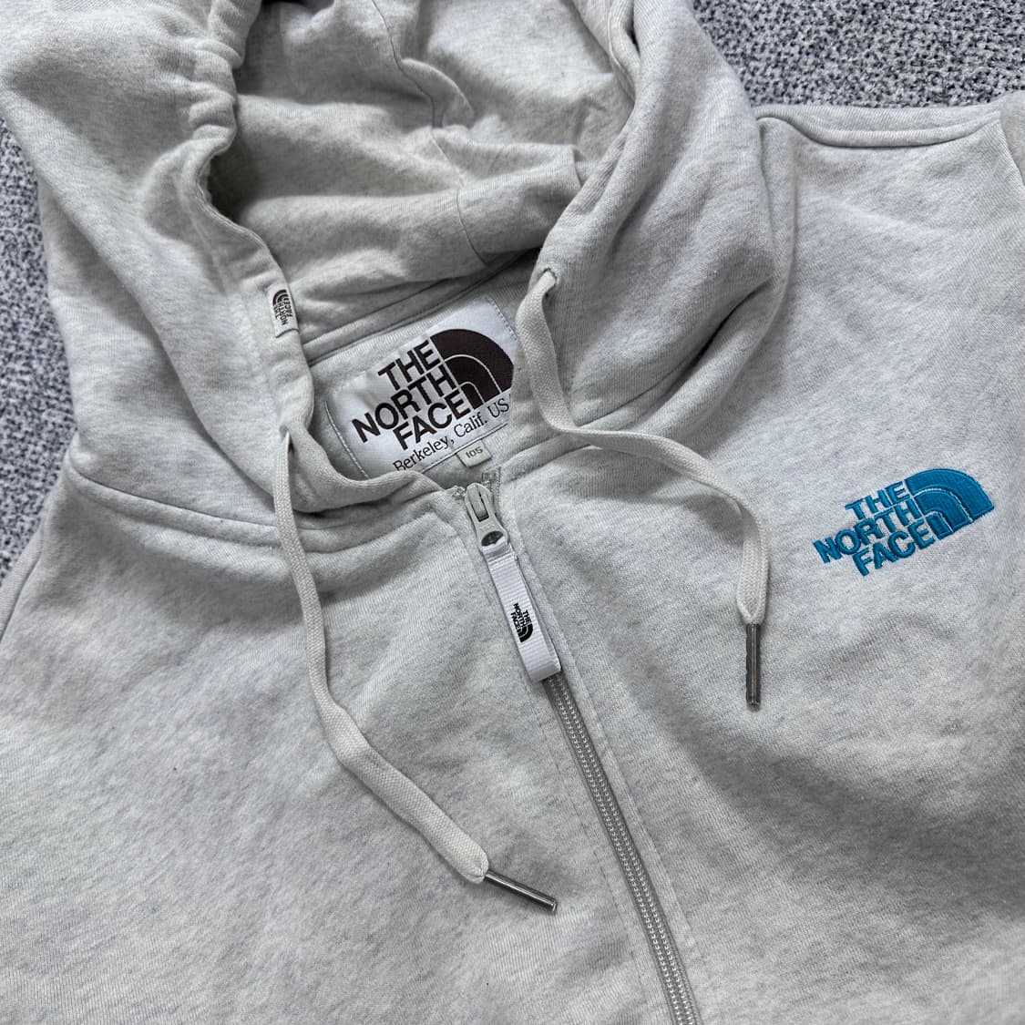 노스페이스(The North Face) 기모 후드집업 라이트 그레이 상품이미지3