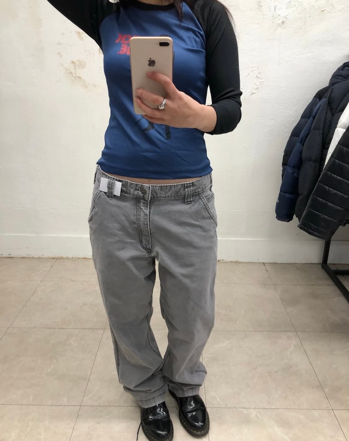 여성 추천 사이즈!! 칼하트 빈티지 그레이 싱글니 카펜터 팬츠 상품이미지1