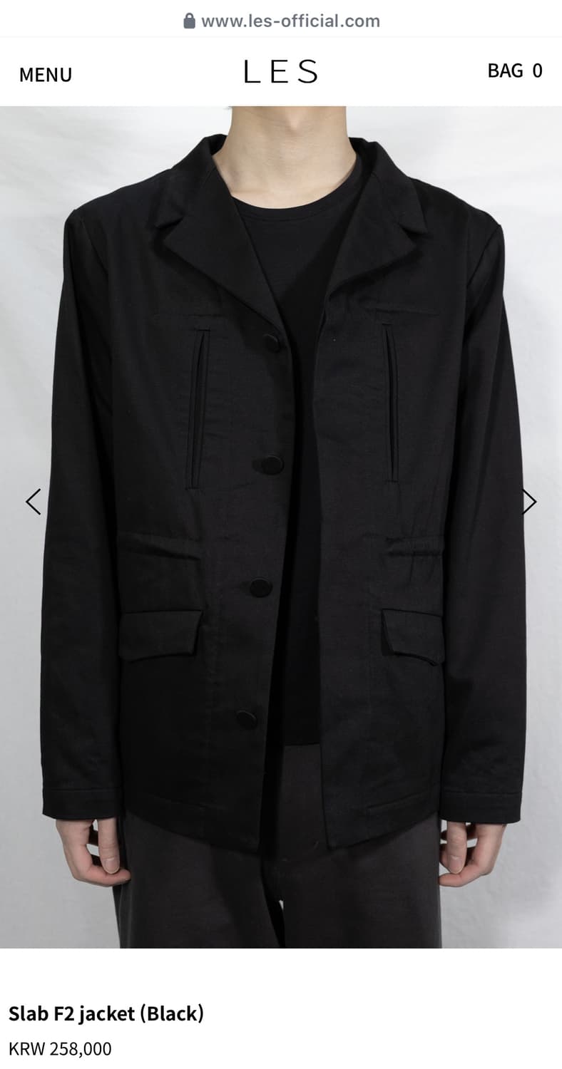 레스 Les Slab F2 jacket (Black) 2사이즈 상품이미지1