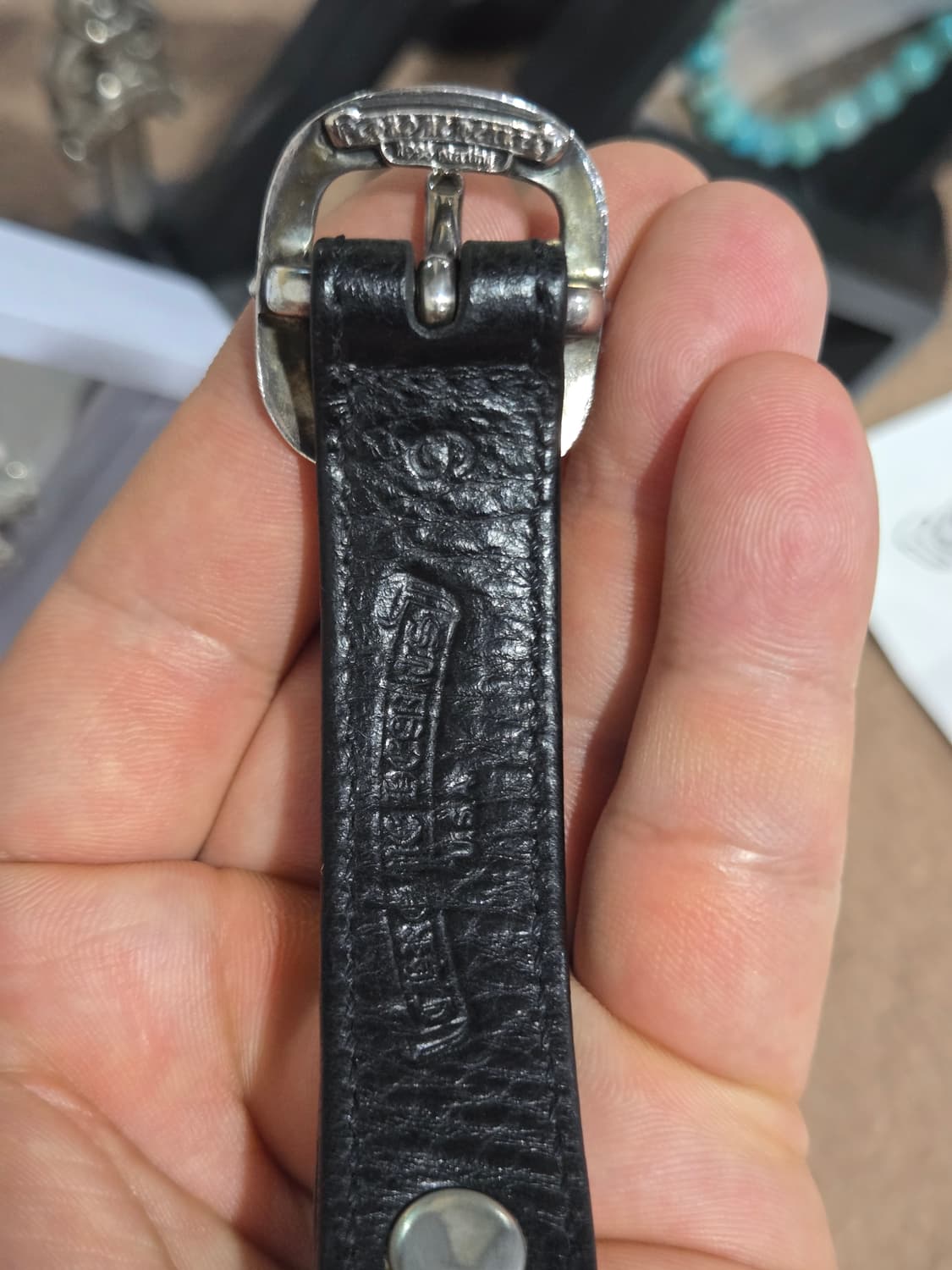 크롬하츠 타이니 건슬링어 가죽팔찌 상품이미지5