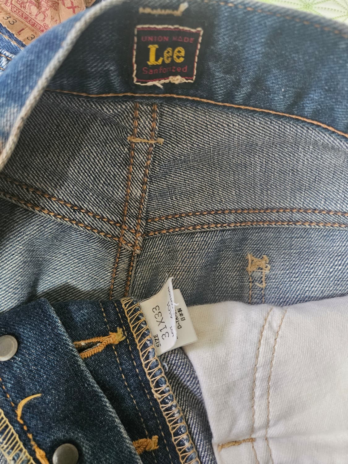 리 Lee 101b 31 x34 union made 하프셀비지 상품이미지5