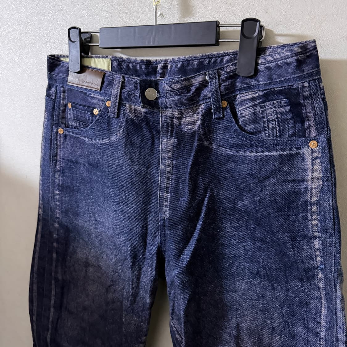 앤더슨벨 남성 오버핏 워싱 데님팬츠 31  상품이미지2