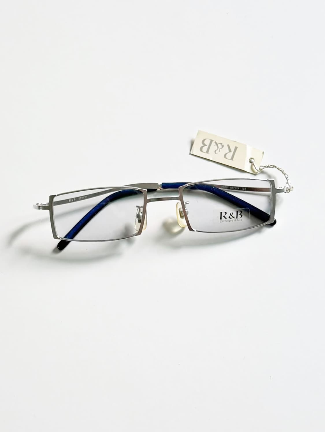 R&B EYEWEAR 실버 슬림 스퀘어 메탈 빈티지 안경 상품이미지2