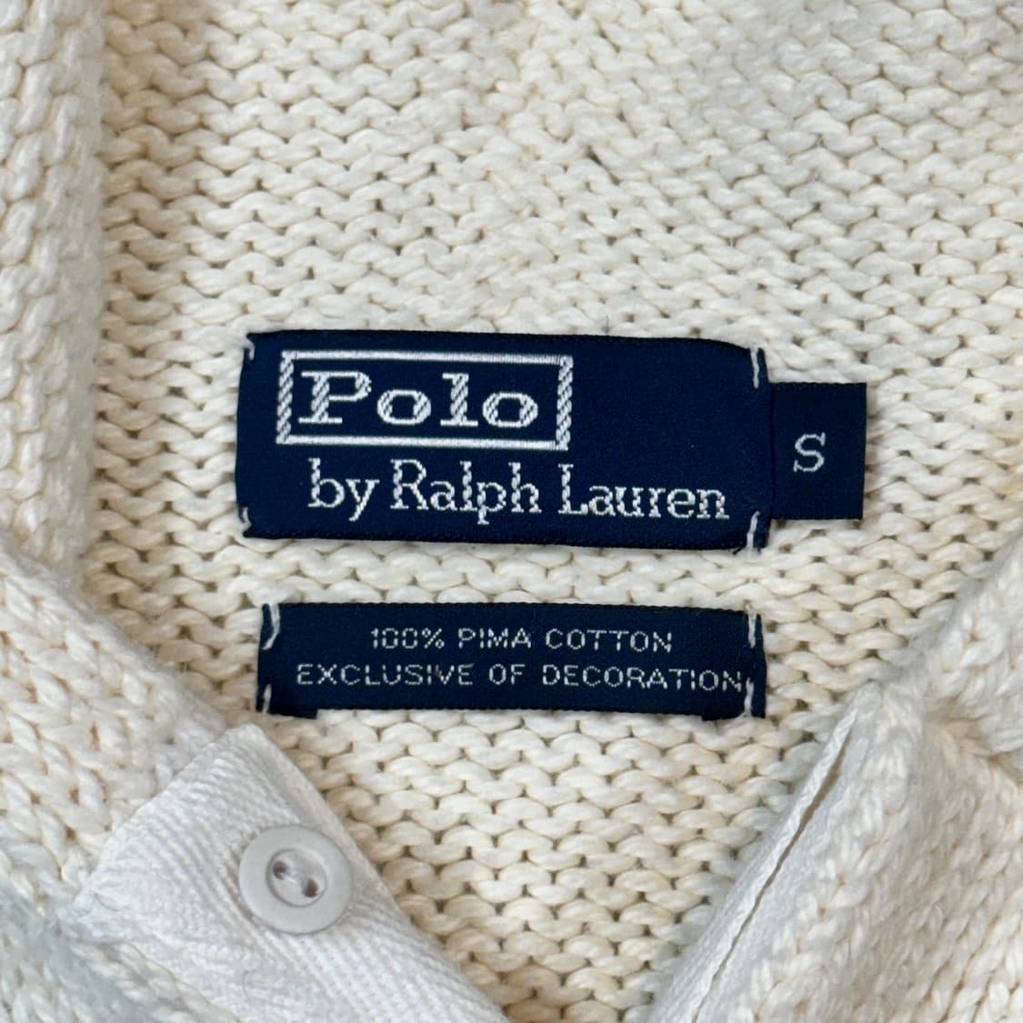 S) 폴로 랄프로렌 헤비코튼 후드 니트 아이보리 상품이미지6