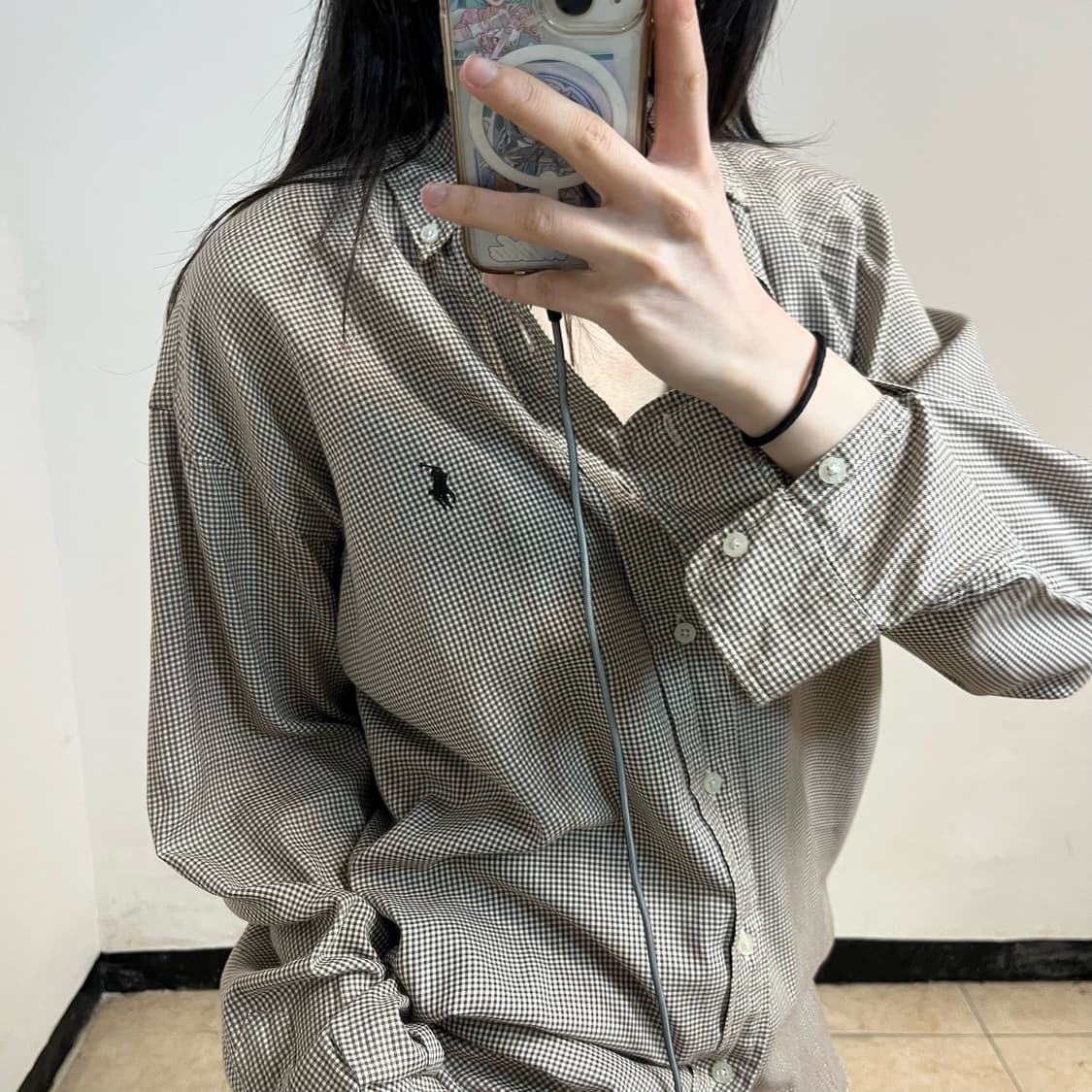 Polo brown check shirt 상품이미지3