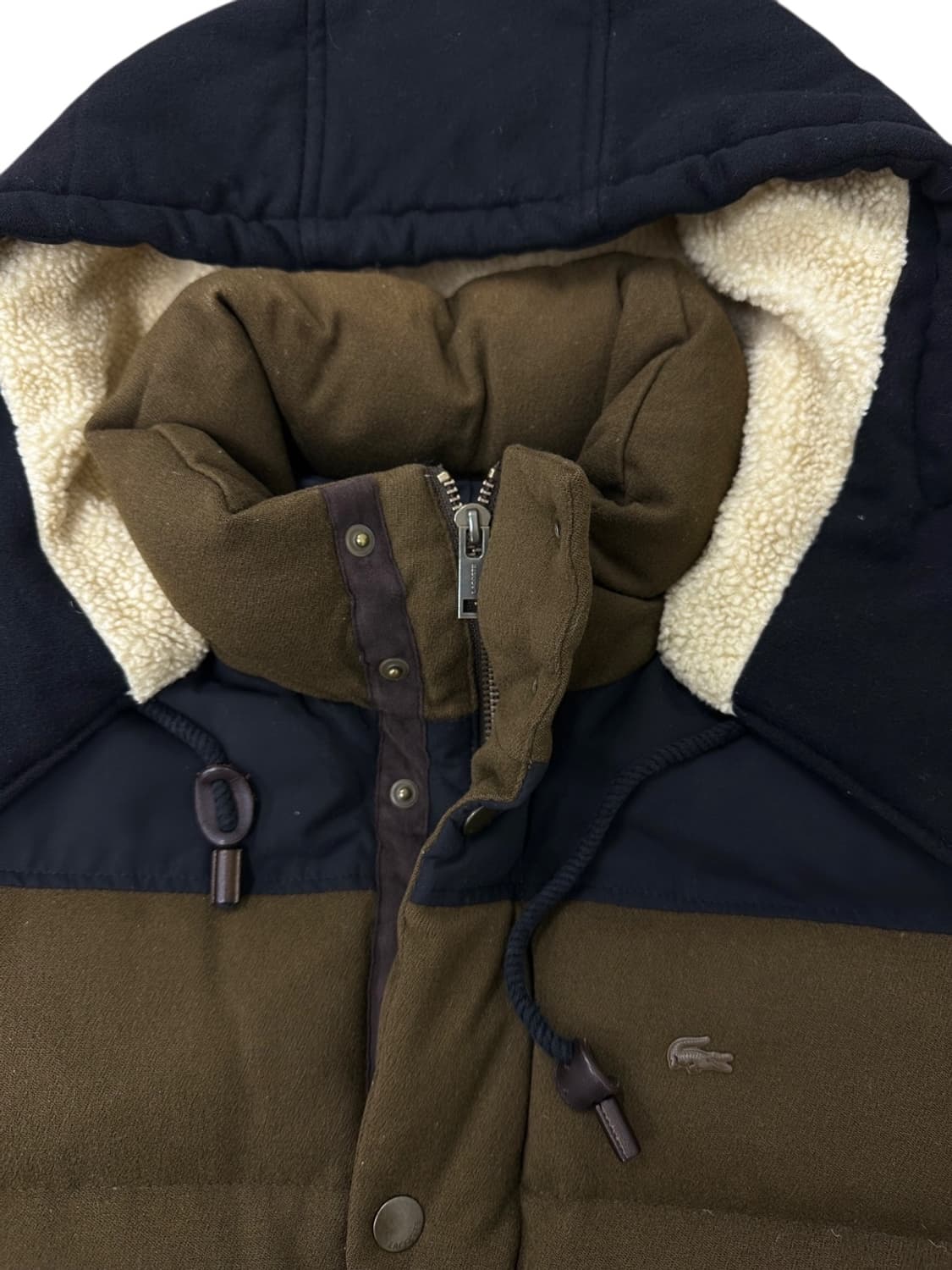 라코스테 덕다운 패딩 블랙&카키브라운 (50,L) 상품이미지3