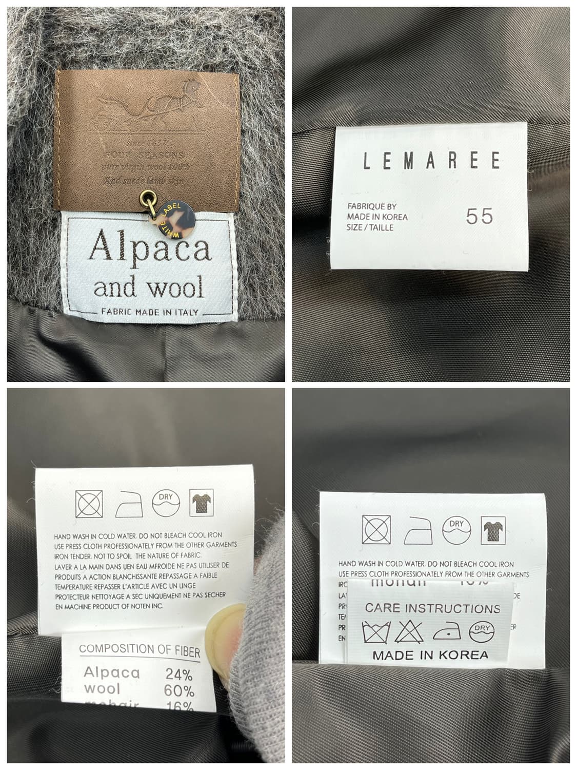 르마레 알파카 울 가디건 상품이미지5