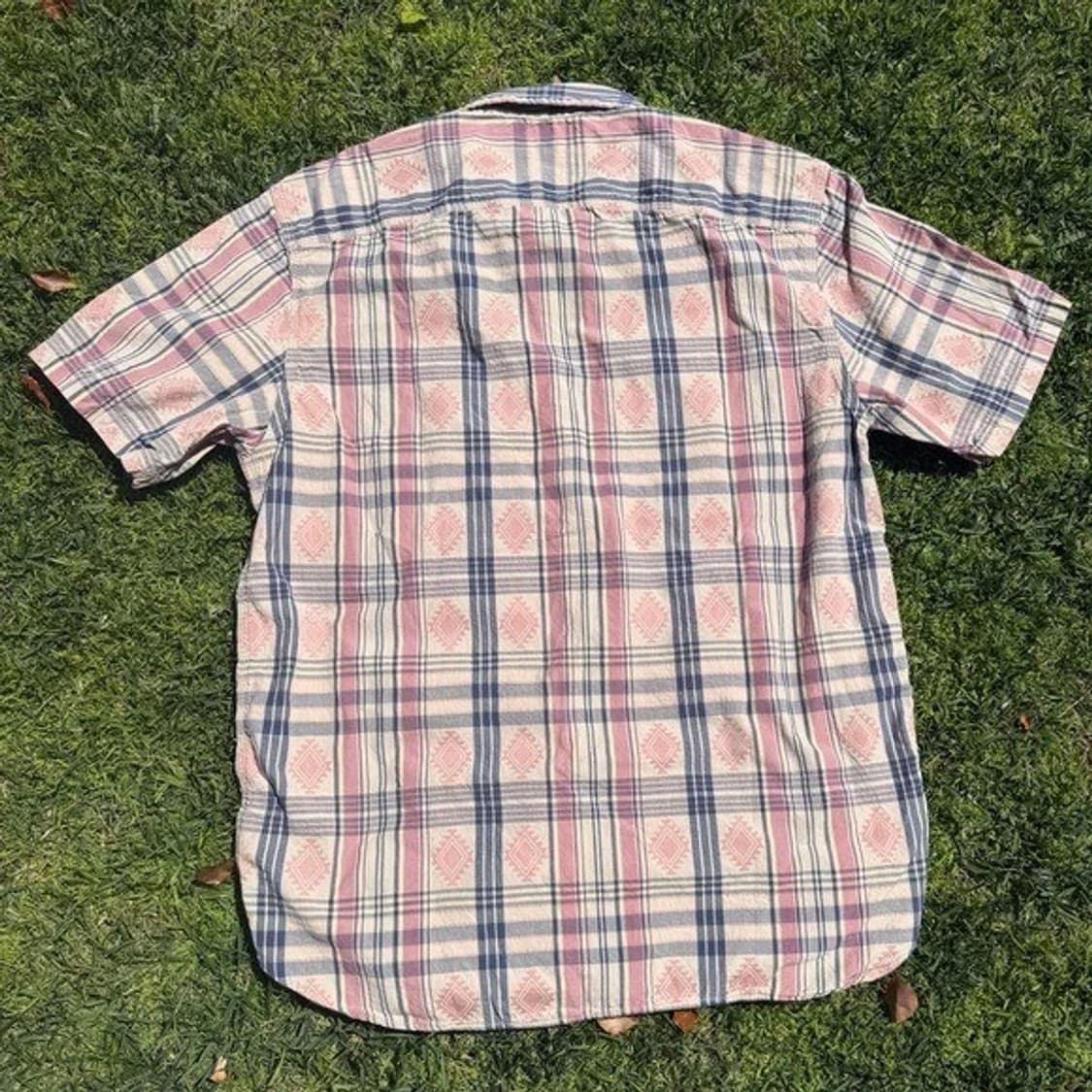 RRL 더블알엘 자카드 마드라스 워크셔츠 핑크/인디고 상품이미지5