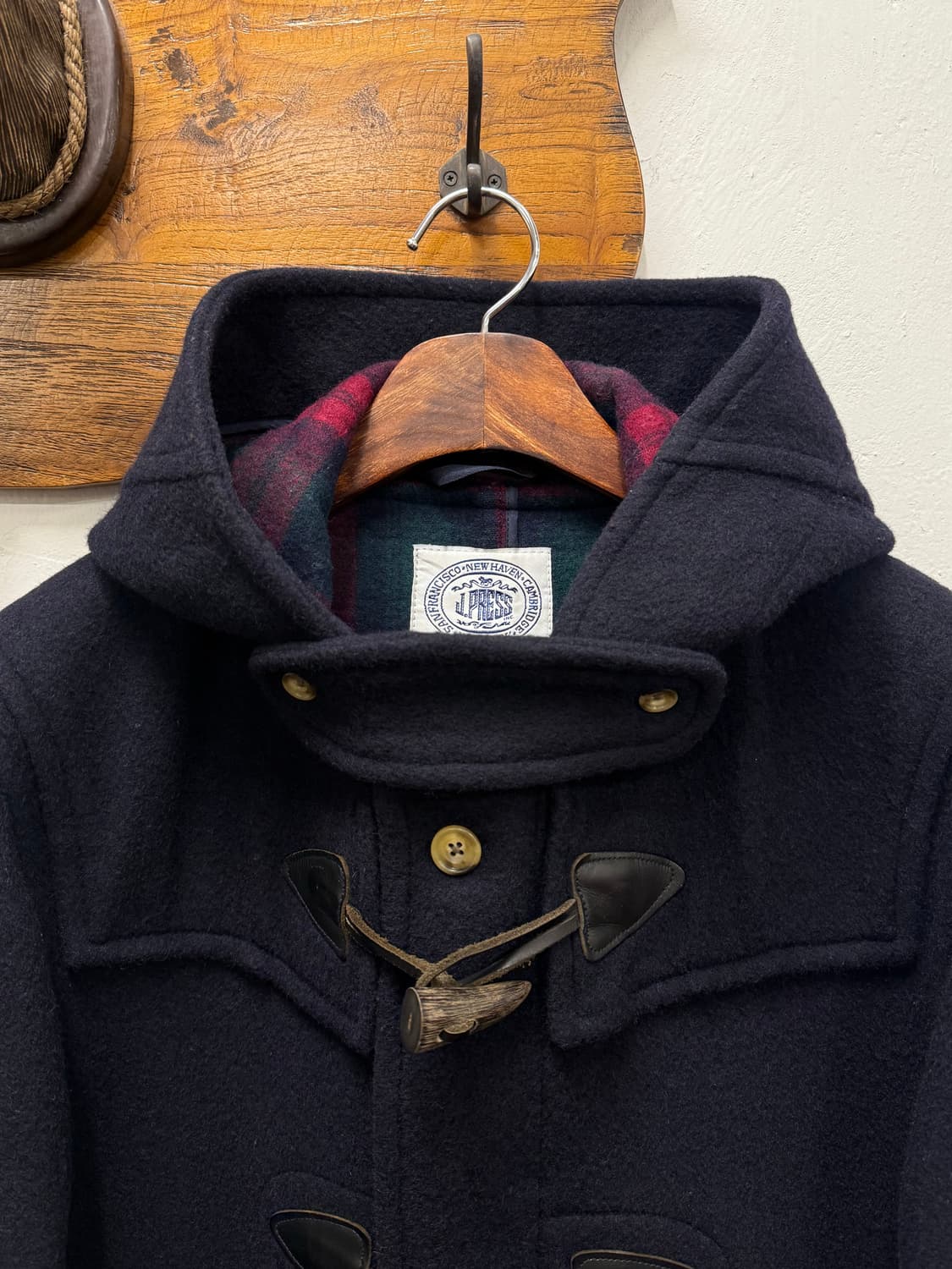 L) J.Press Wool Duffle Coat Navy 상품이미지1