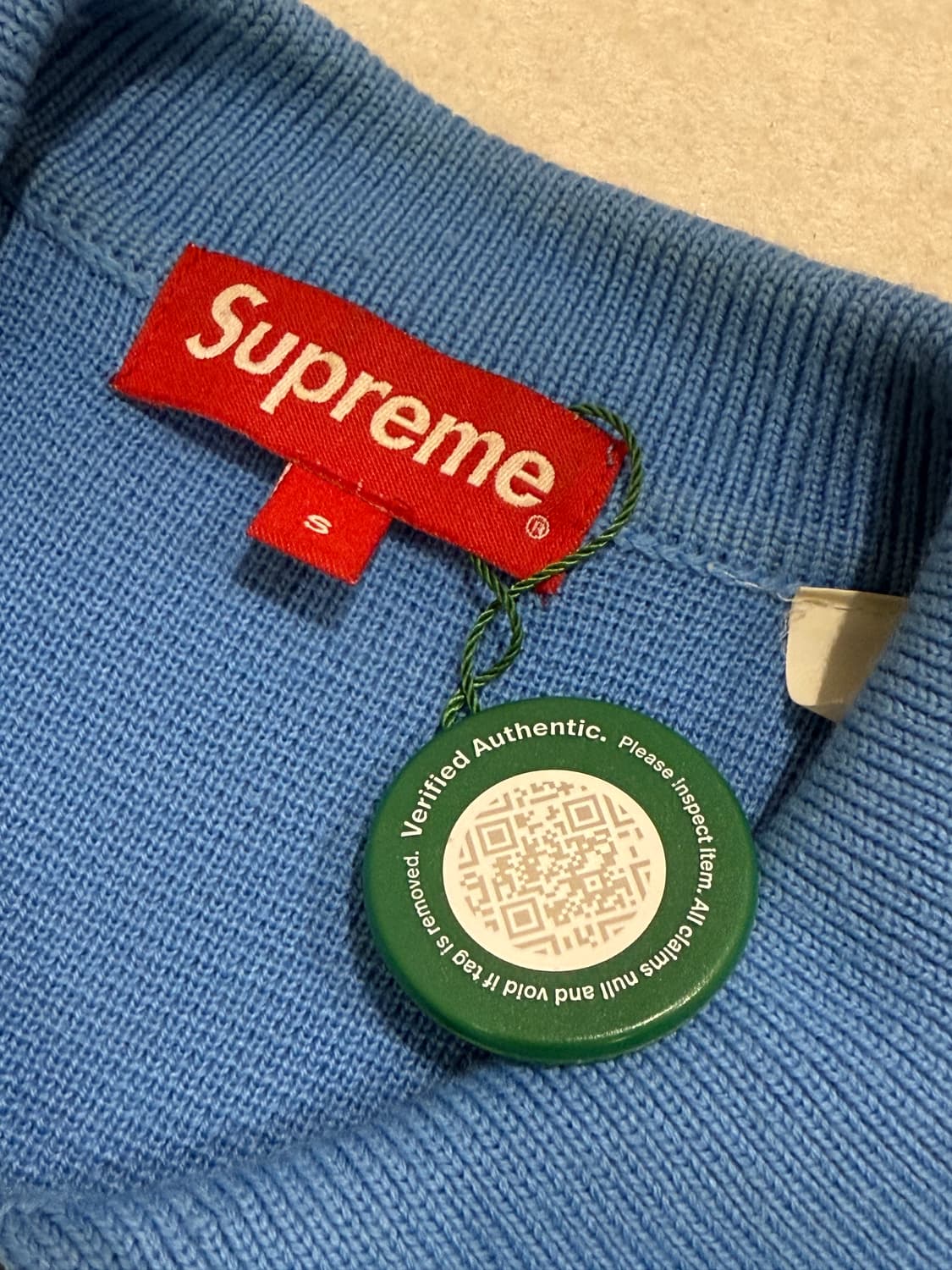 Supreme 슈프림 아플리케 비디드 가디건 블루 상품이미지6