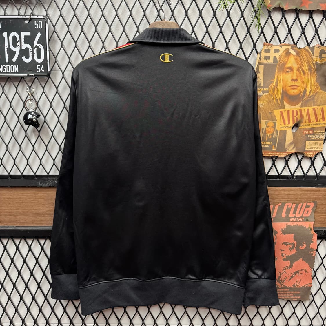 챔피온 마사토 트랙 자켓 빅로고 포인트 전면 레드 블랙 상품이미지2