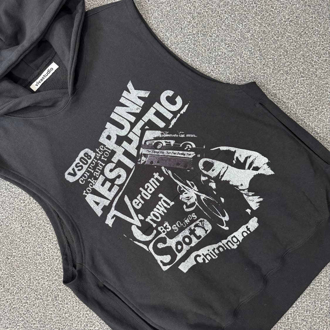 비바스튜디오 펑크 미학 베스트 후드 상품이미지2