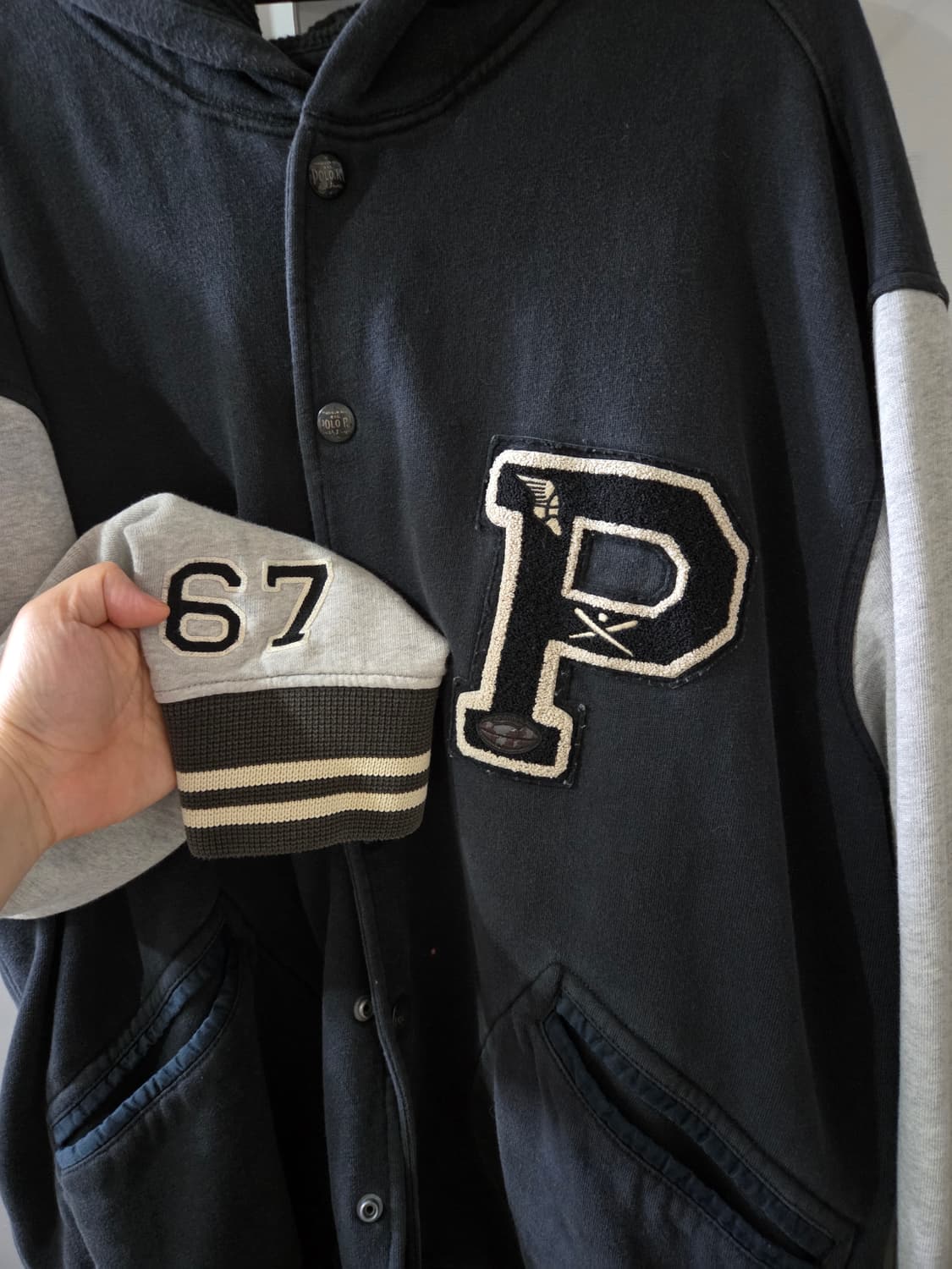 폴로 랄프로렌 후드 바시티 자켓 2XB(105~110) 상품이미지4