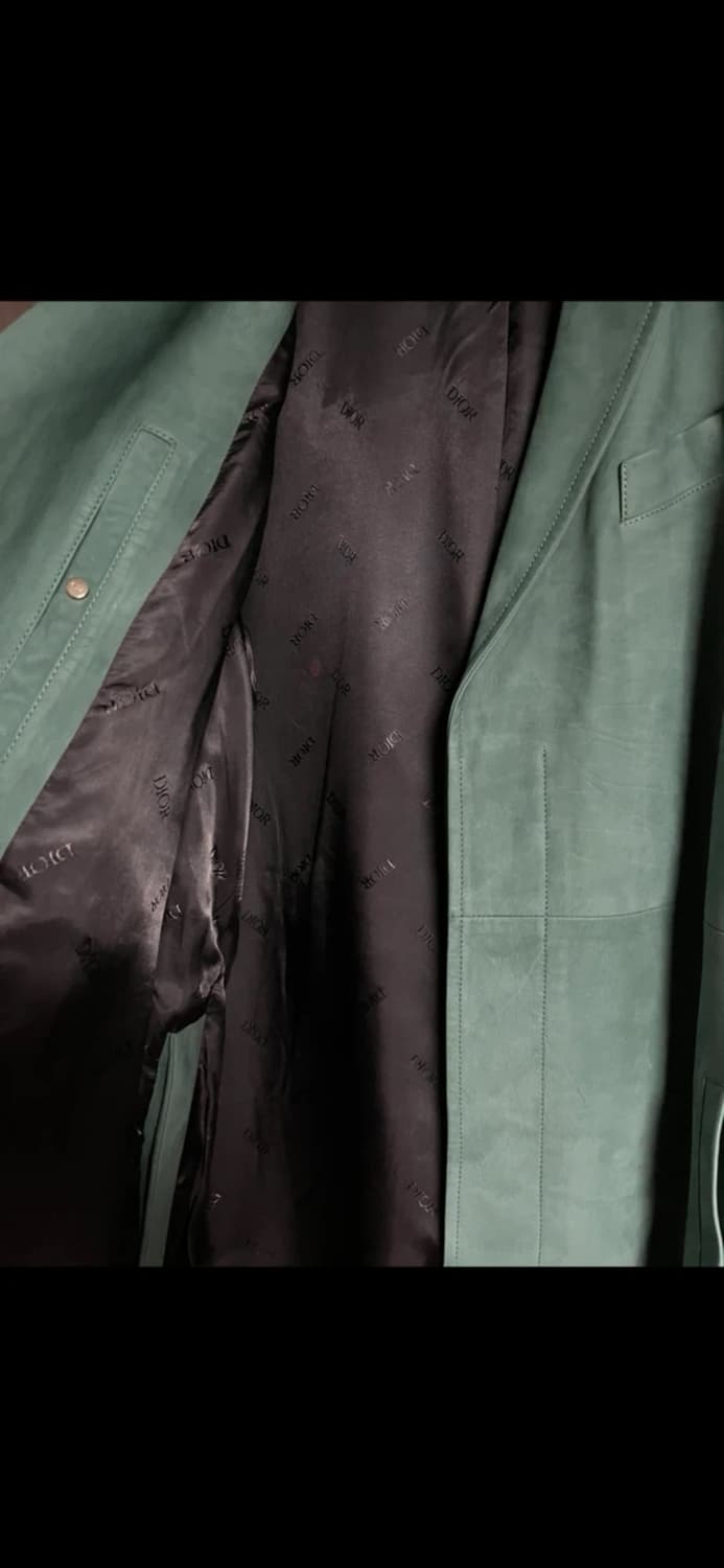 디올 남성 그린 스웨이드 코트 새상품 상품이미지3