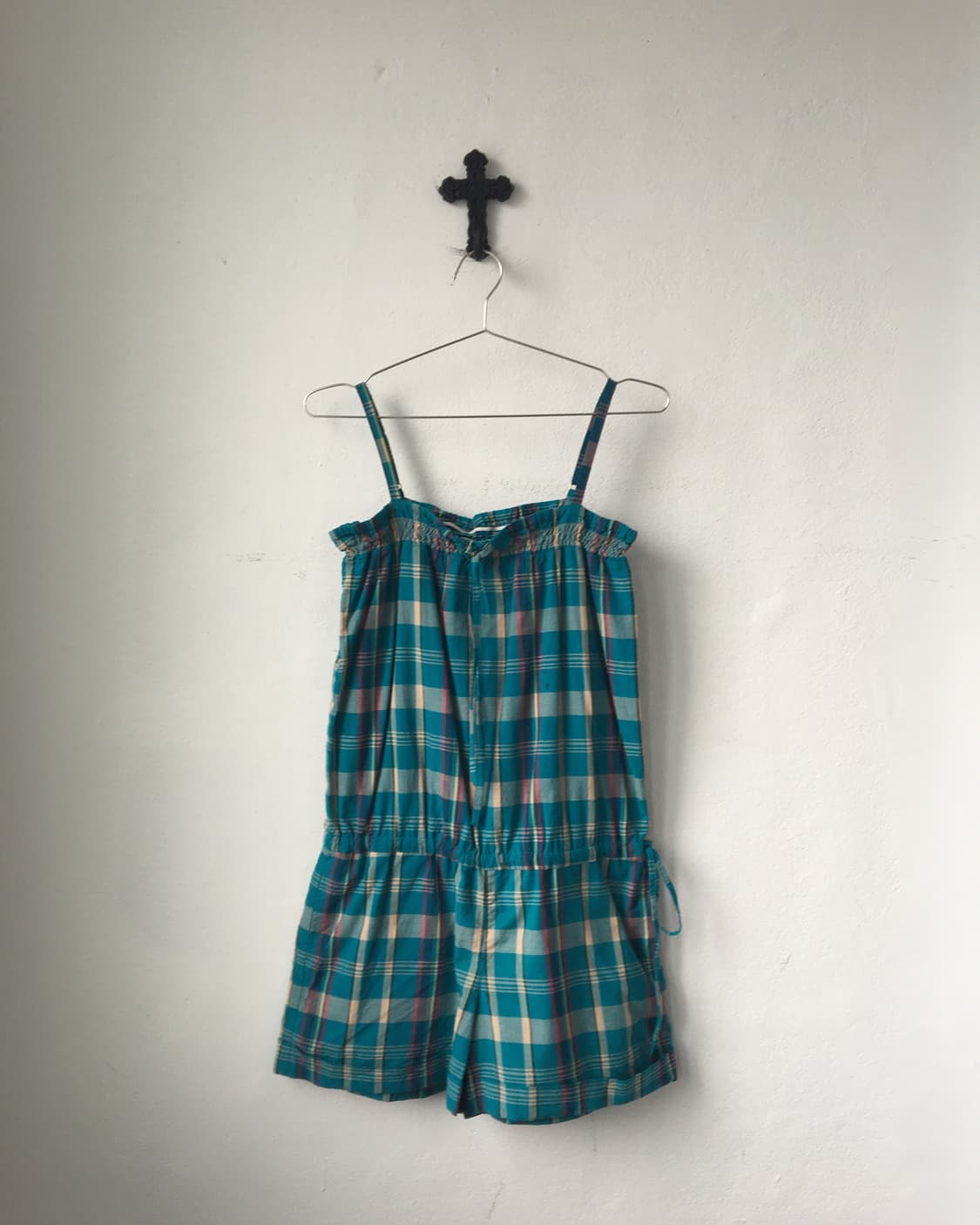 Check pattern short jumpsuit 상품이미지2