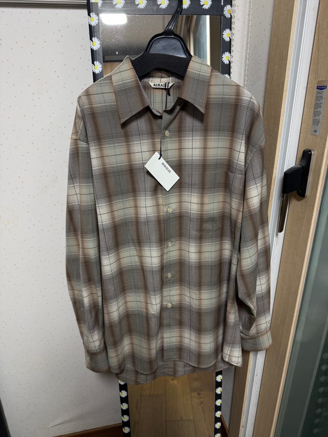 [3] 오라리 울 체크 셔츠 상품이미지5