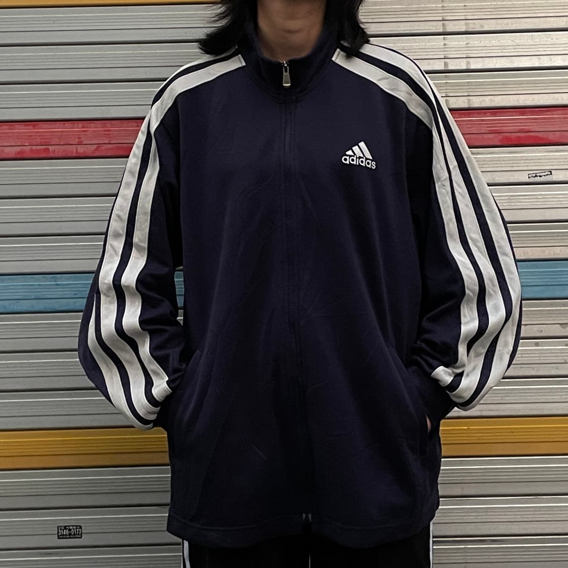 90s 아디다스 3T 포인트 삼선 오버핏 져져 오버핏 올드스쿨 트랙탑 L 상품이미지2