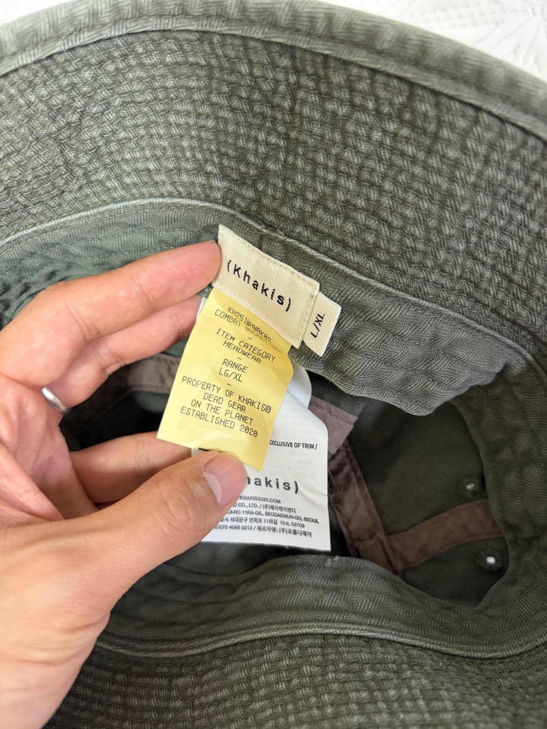 카키스 버킷햇 L/XL 차콜 상품이미지2