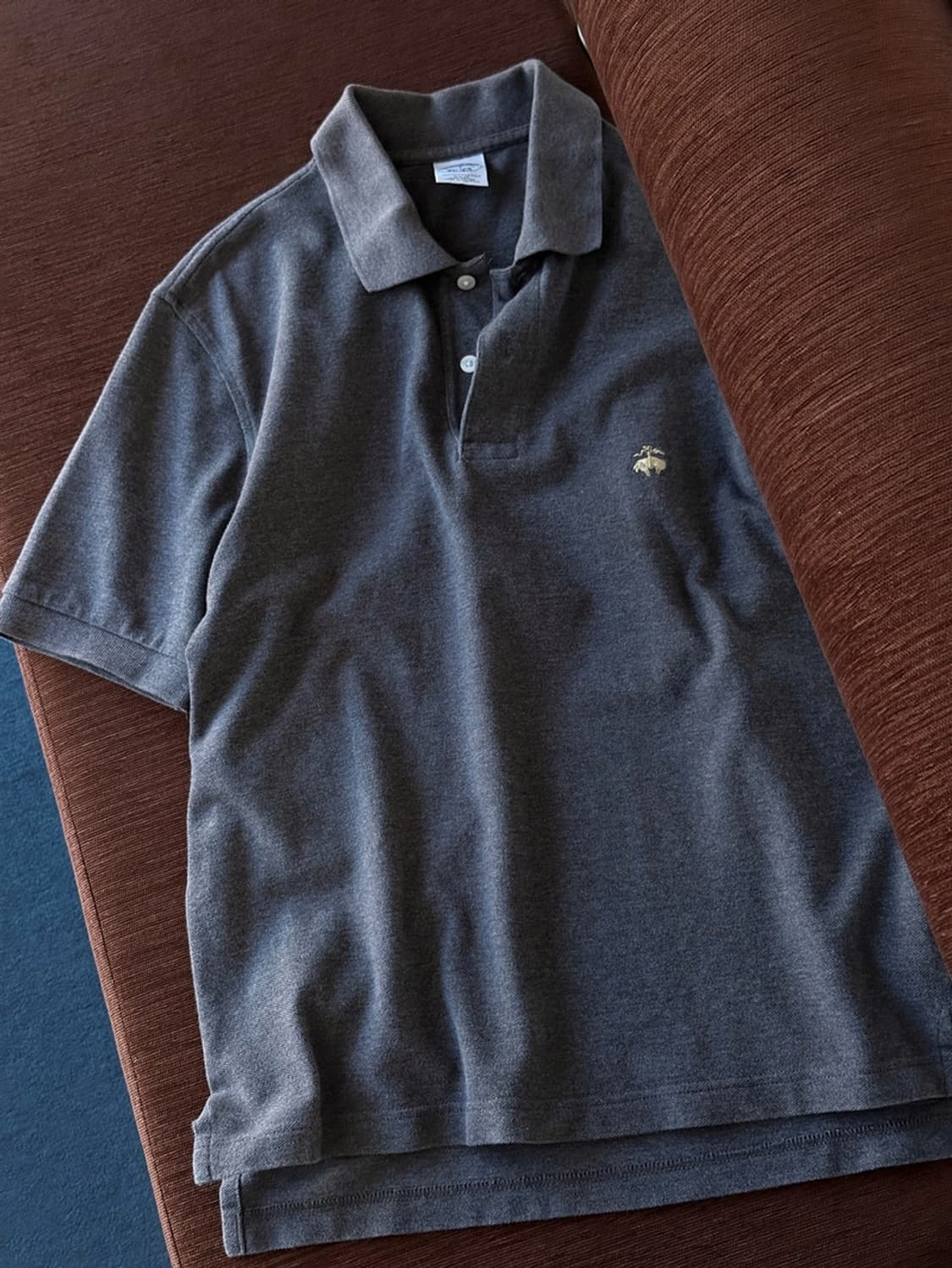 Cotton logo stitch pique shirt 상품이미지3