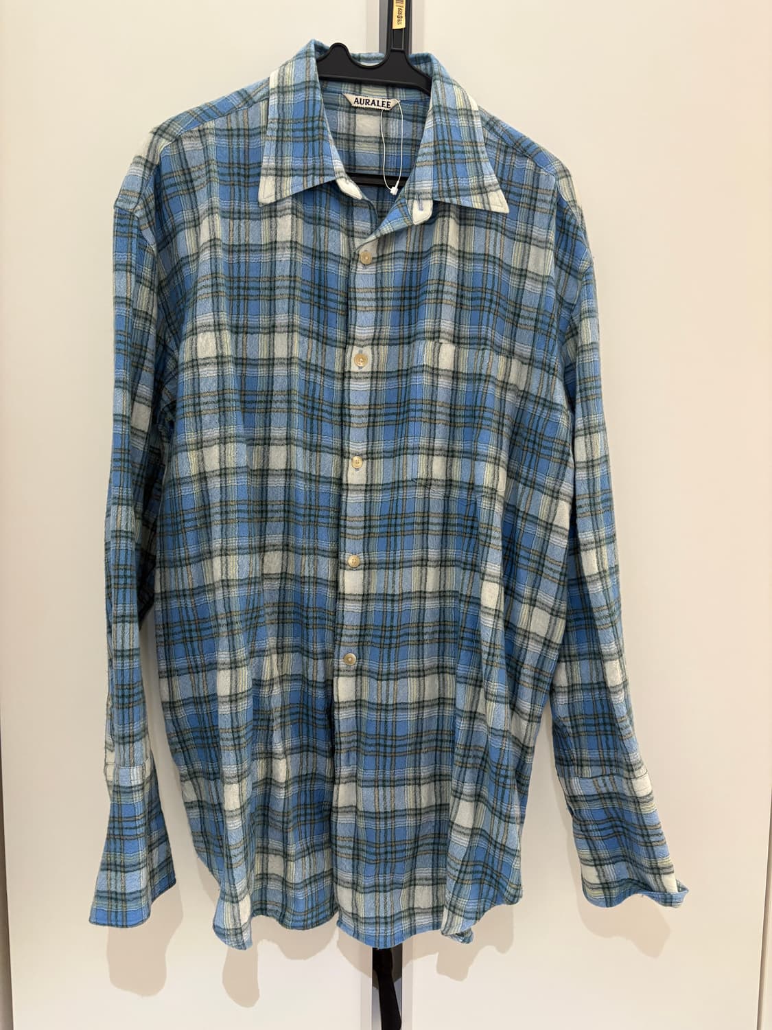 Auralee 여성 울체크셔츠 1사이즈 상품이미지2